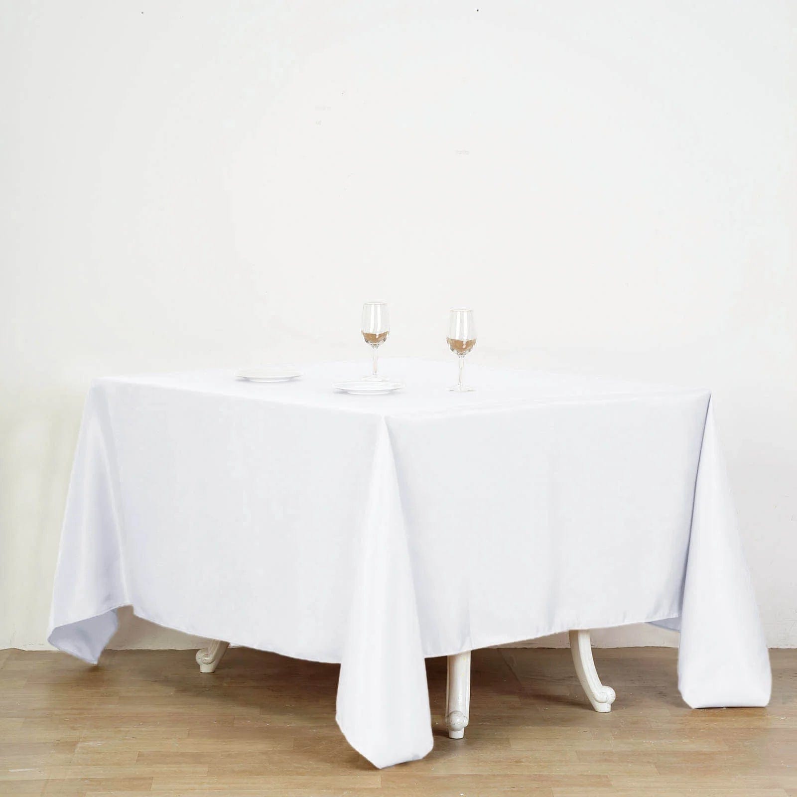 Premium 90 x 90 Inch Polyester Square Tablecloth - Wrinkle & Stain Resistant - Perfect for Dining Tables, Parties, Weddings & Outdoor Events