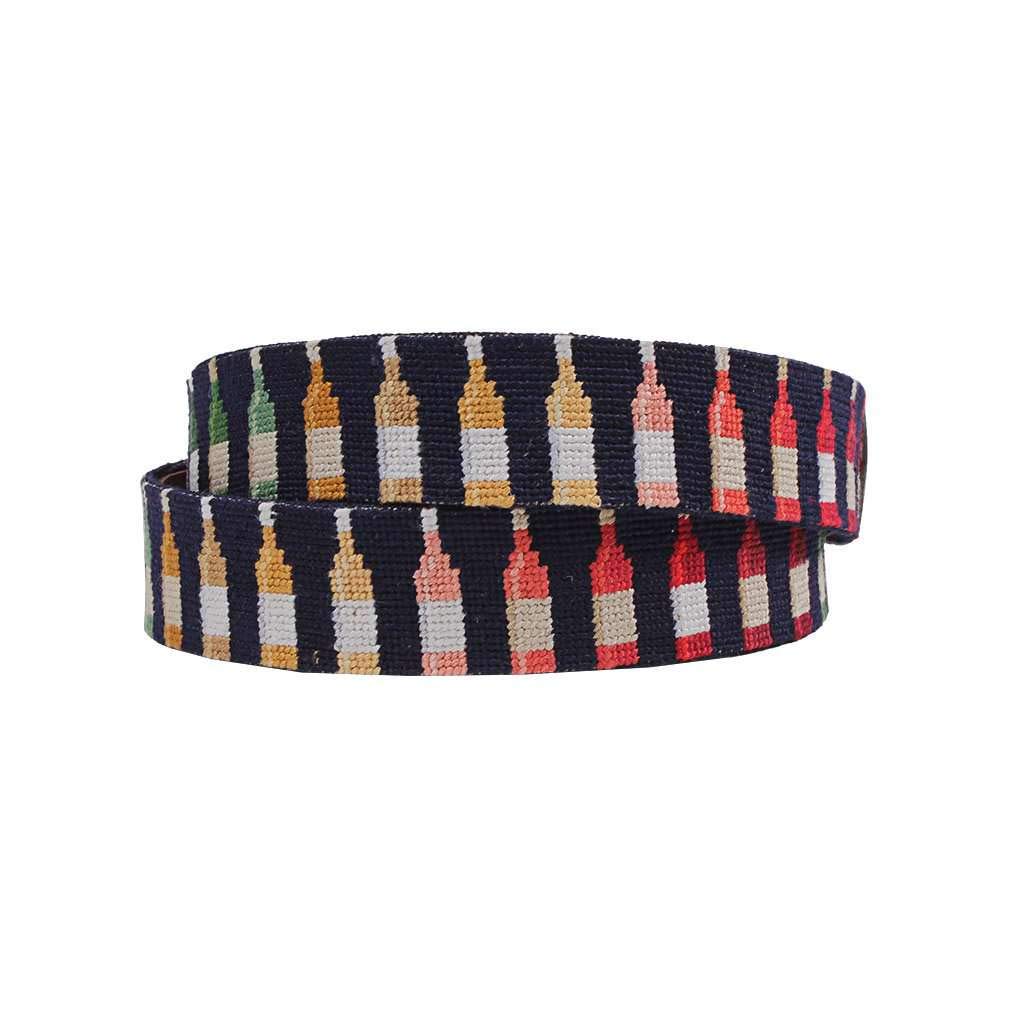 Smathers & Branson Premium Needlepoint Wine Bottle Belt - Stylish Accessory for Wine Lovers, Gifts & Vineyard Events