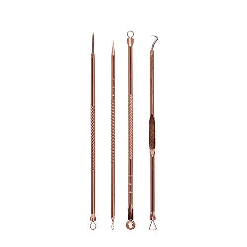 MAPPERZ Blackhead & Acne Removal Kit - 4 Pc Professional Comedone Extractor Tools for Whiteheads & Pimples on Nose & Face (Includes Storage Case) - Perfect for At-Home Skincare Routine & Spa Treatments