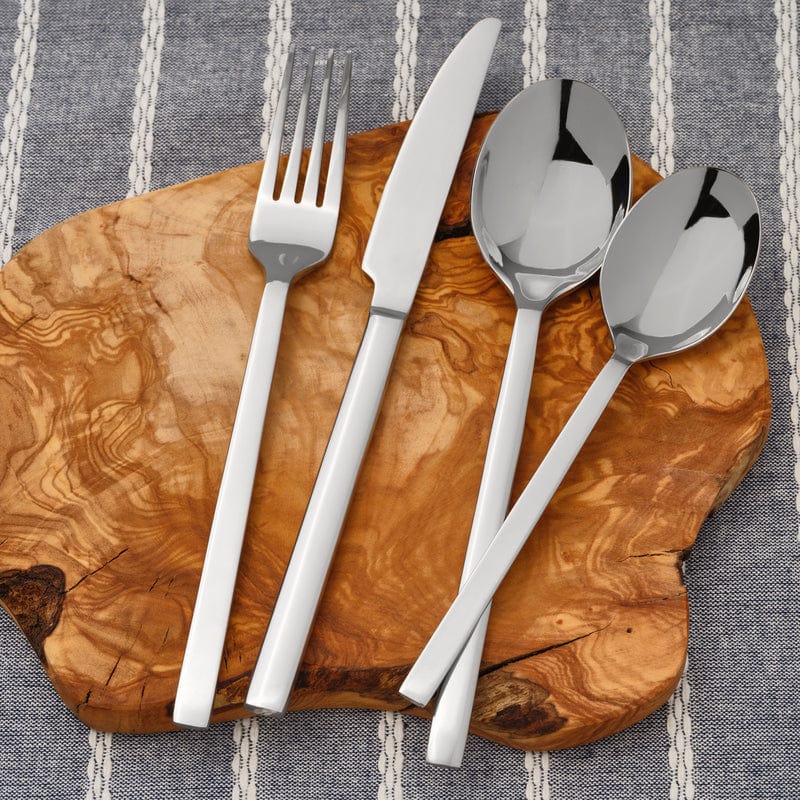 Premium Shea Forged 16-Piece Stainless Steel Flatware Set - Service for 4 - Elegant Dinnerware for Formal Dining, Wedding Gifts & Home Entertaining