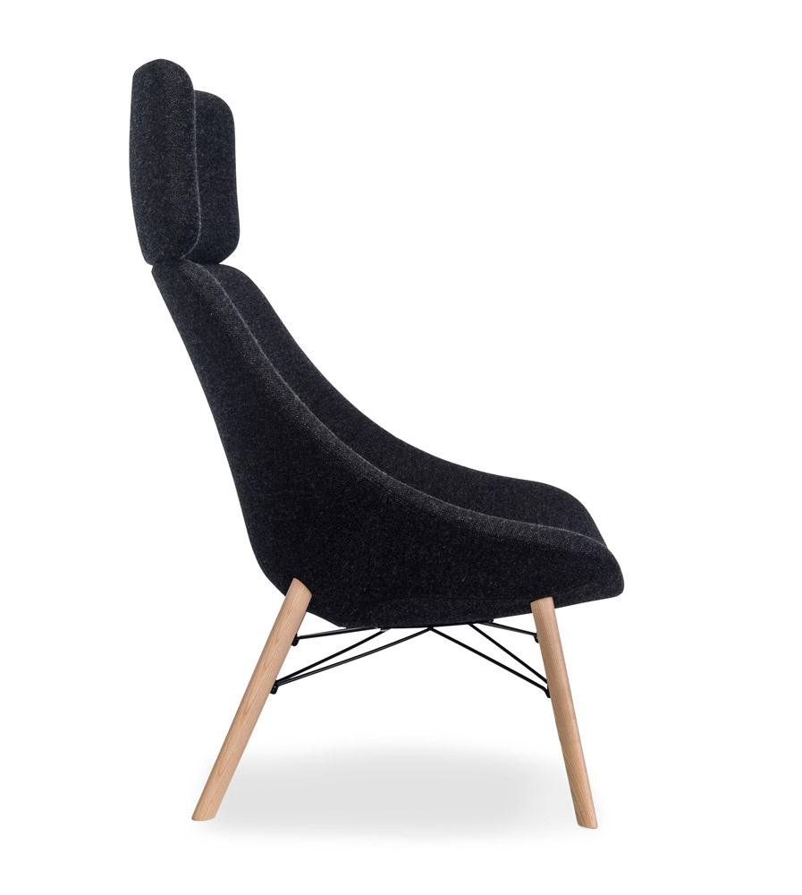 Lapalma Auki S115P Modern Lounge Chair - Mid-Century Design, Ergonomic Comfort for Living Room, Office & Lounge Areas - Perfect for Relaxing, Reading & Entertaining Guests