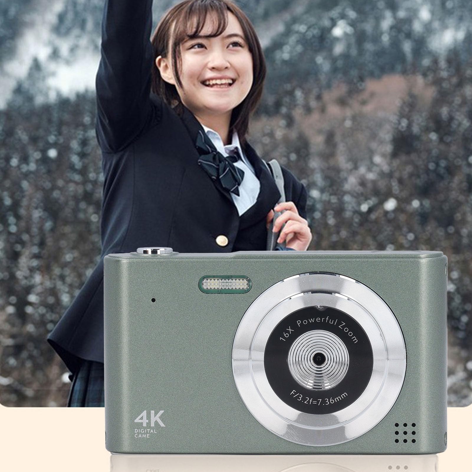 4K Digital Camera 48MP Vlogging Camera with 16X Zoom, 2.4