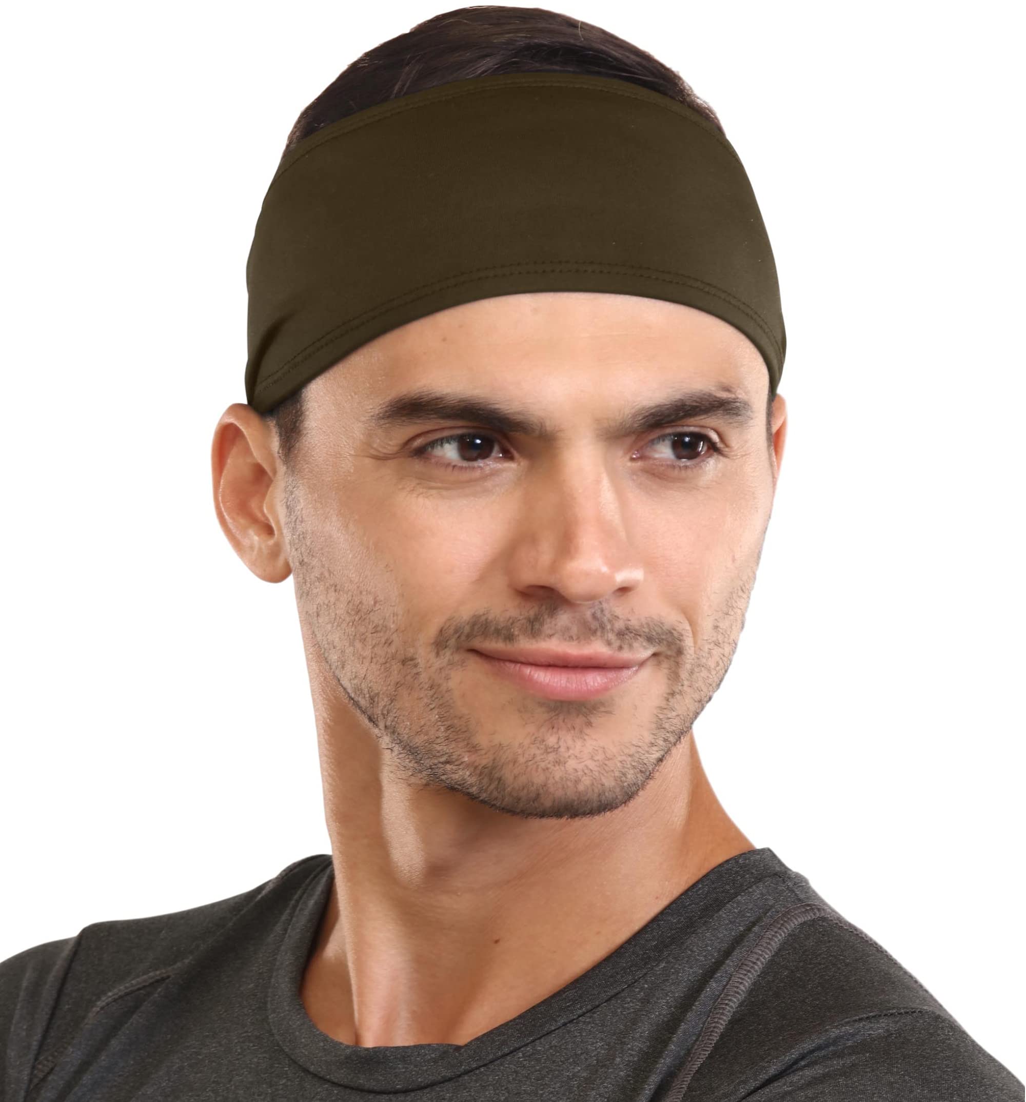 Men's Sweatband Headband - Moisture Wicking Sports Headband for Workout, Running, Gym, Yoga, Basketball & Tennis - Stretchable Athletic Hairband for Cycling, Baseball & Football - Perfect for Sports, Exercise & Active Lifestyles