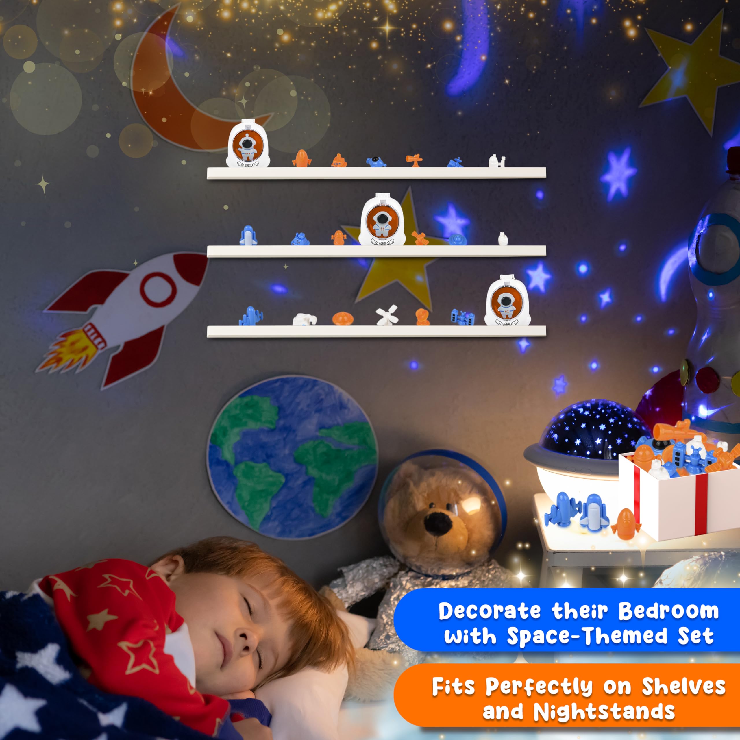 3-Piece Astronaut Space Toy Set for Kids - Mini Space Shuttle, Model Rockets & Astronaut Figurine | STEM Educational Toys, Outer Space Party Favors & Birthday Gifts for Boys & Girls | Perfect for Space-Themed Parties, Classroom Rewards & STEM Learning Activities