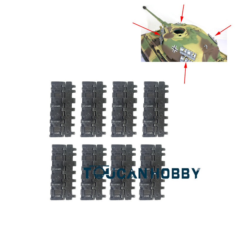 1/16 Scale Henglong 3888A German King Tiger RC Tank Metal Parts Set - Idlers, Sprockets, Road Wheels, Tracks & Recoil Barrel Unit | Durable Upgrade Components for RC Tank Enthusiasts | Perfect for DIY Repairs, Model Customization & Battle Simulation