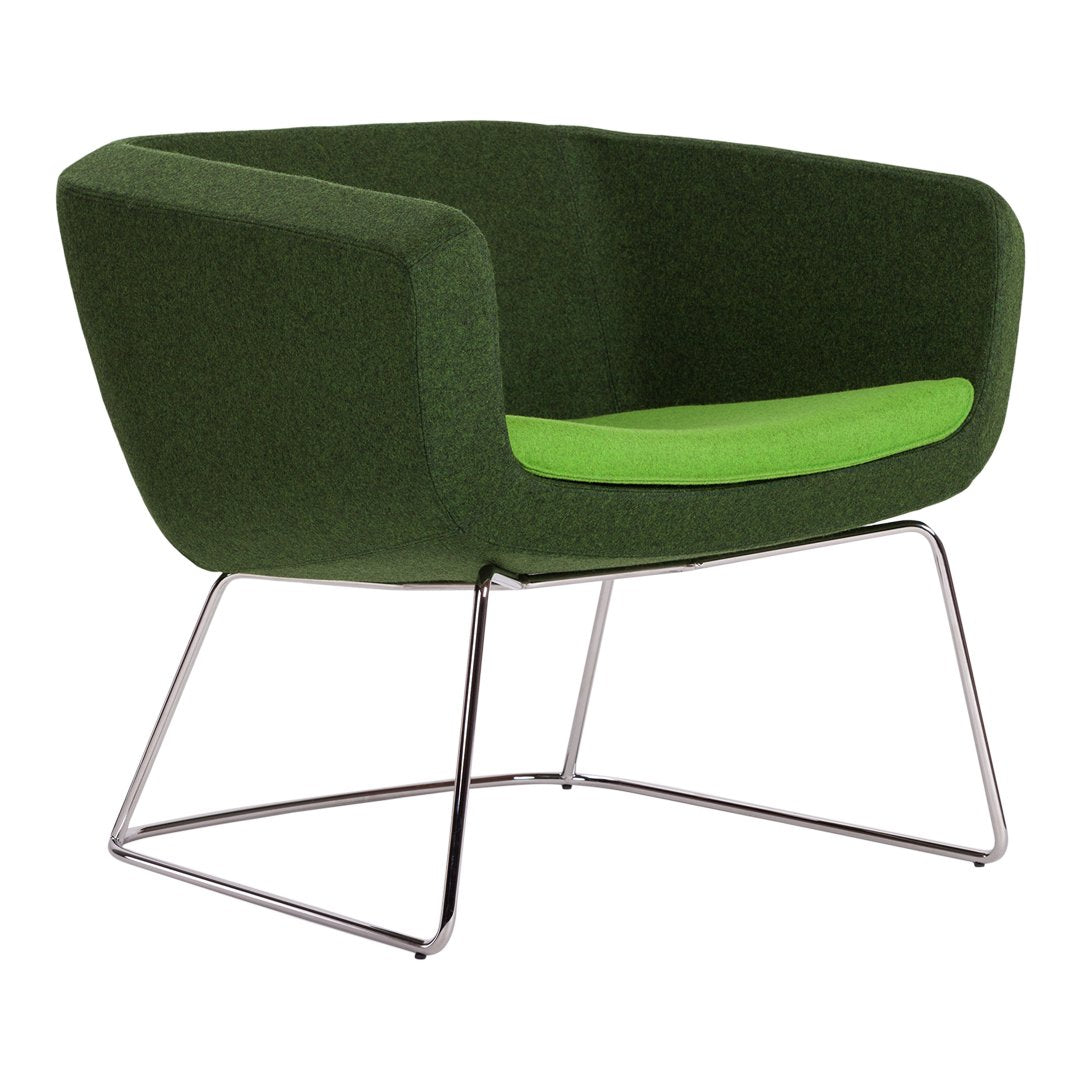 Arca Lounge Armchair with Sled Base - Modern Accent Chair for Living Room, Bedroom, or Office - Perfect for Relaxing, Reading, and Stylish Home Decor