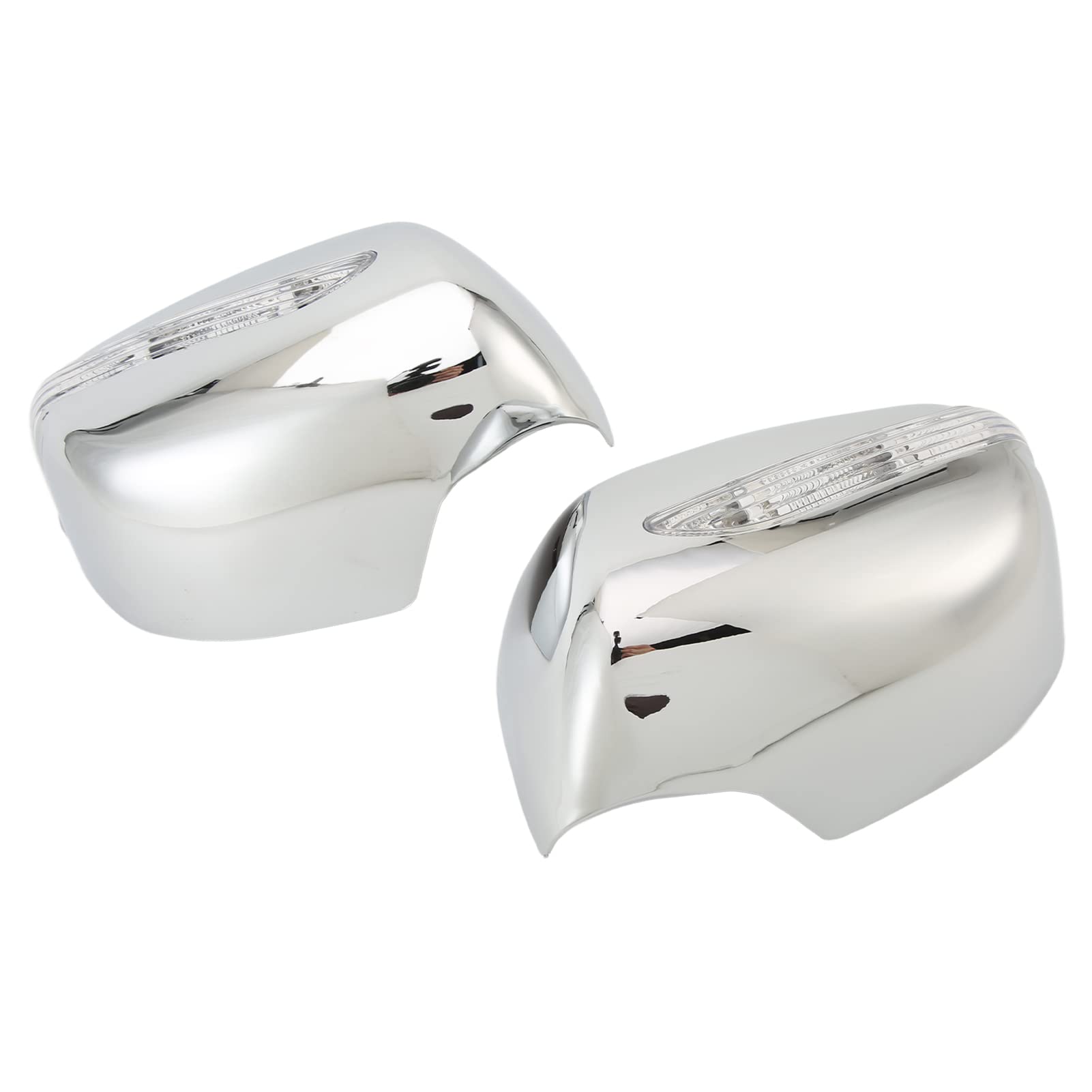 Anti-Aging Impact Resistant Chrome Door Mirror Cover with LED Signal Lights - Replacement for Azera 2007-2014 - Perfect for Car Protection & Nighttime Safety