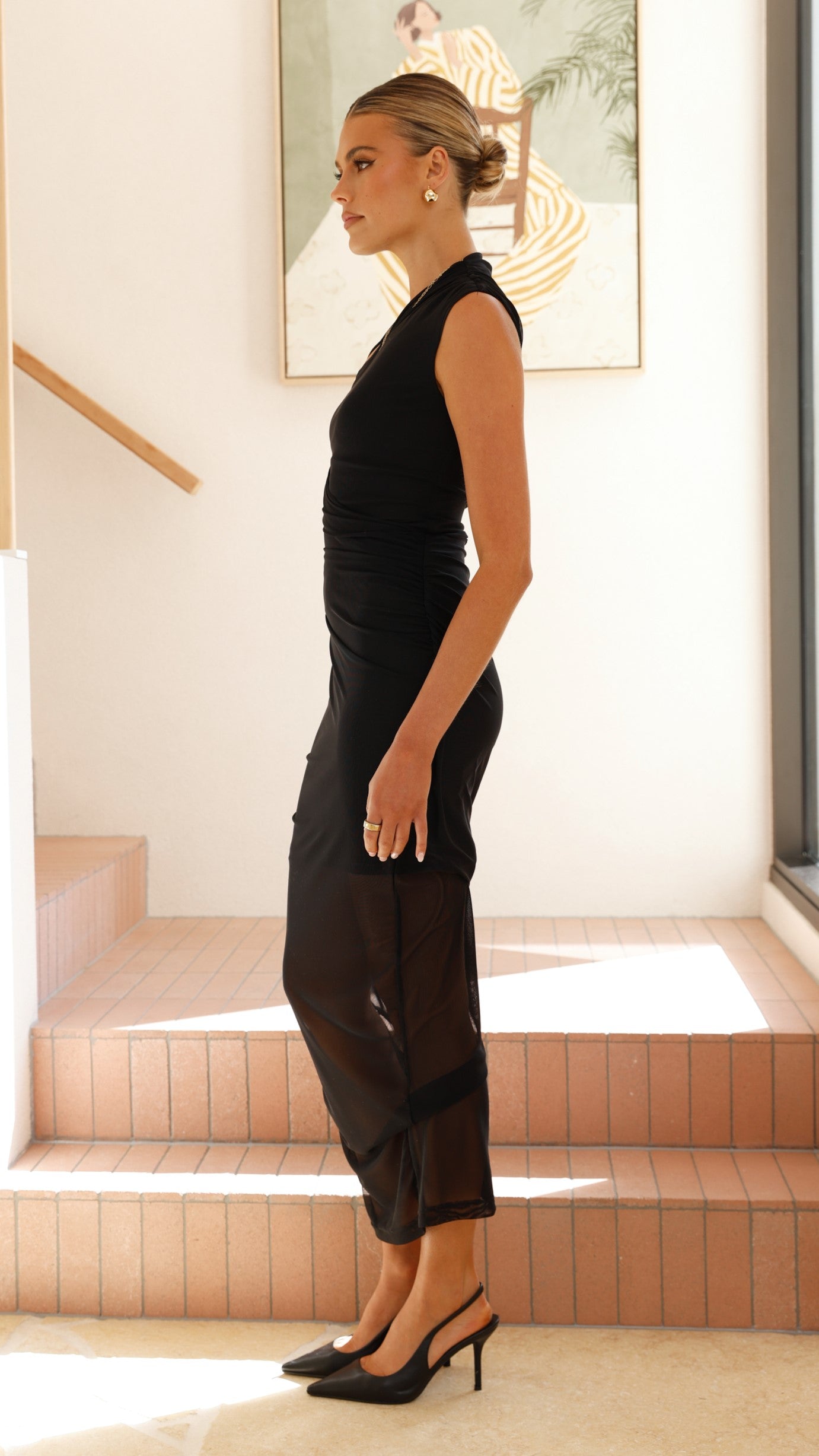 Alaiya Women's Maxi Dress - Elegant Black Long Flowy Dress for Summer, Beach, Party & Casual Wear