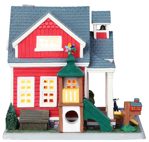 Lemax Harvest Crossing The Pinwheel School Lighted Building #05060 - Christmas Village Display, Holiday Home Decor, Winter Wonderland Collectible for Tabletop & Mantel