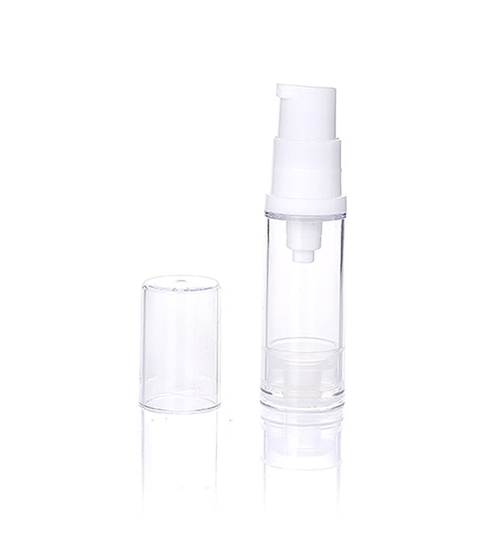 Wresty 12 Pack 15ml Airless Pump Bottles - Vacuum Lotion Containers for Travel, DIY Cosmetic Cream, Makeup Foundation & Toiletries | Leak-Proof Portable Liquid Storage for Skincare, Haircare & Essential Oils
