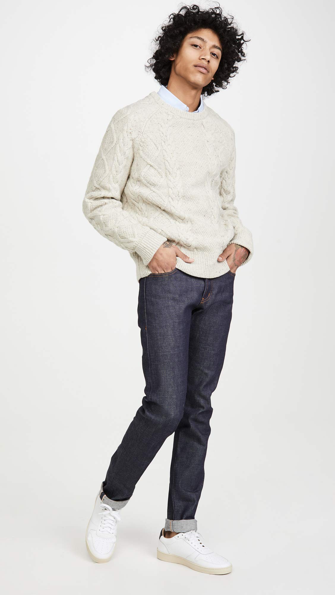 Naked & Famous Denim Men's Super Guy Jean - Dirty Fade Selvedge Raw Denim for Casual Wear & Street Style