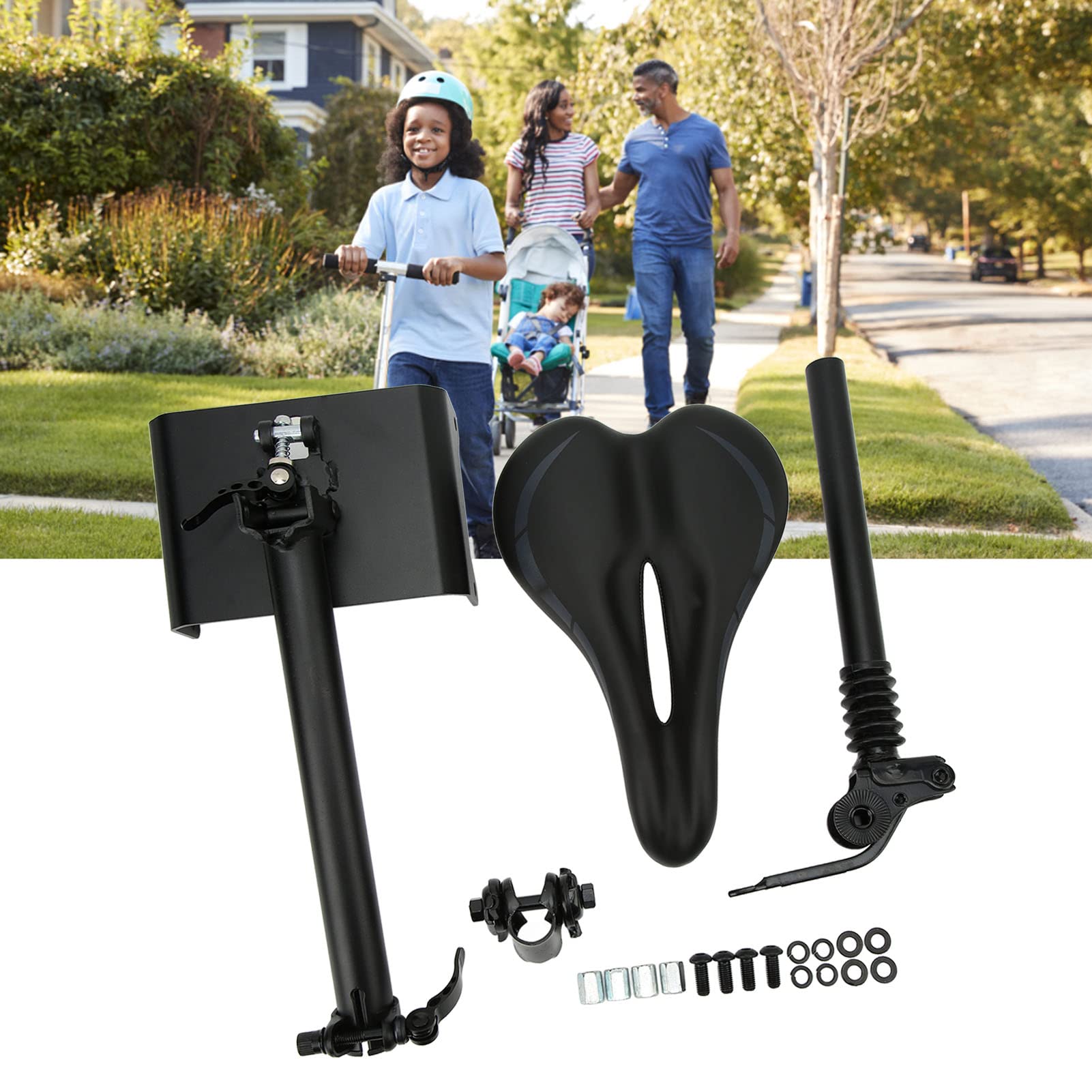 **Universal Adjustable Shock-Absorbing Electric Scooter Seat for Segway Ninebot F20 F25 F30 F40 - Comfortable Folding Saddle for Commuting & Leisure Rides**