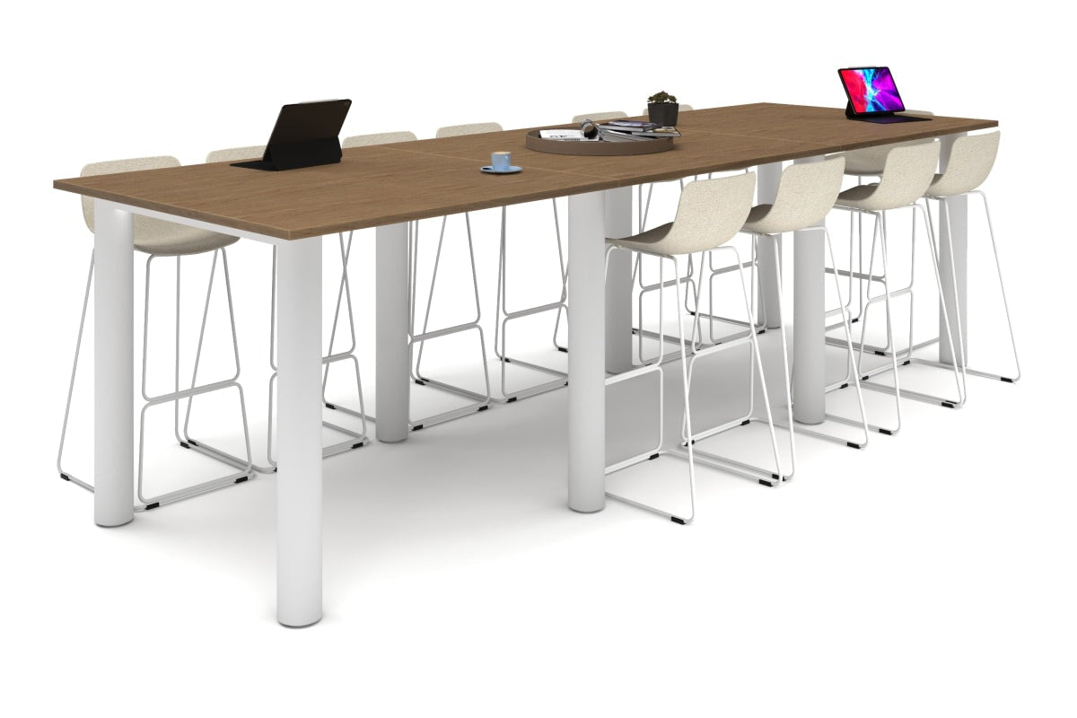 Quadro Cylinder Legs Large Counter Table 3600L x 1200W - Heavy Duty Metal Bar Table Base for Restaurants, Pubs, and Commercial Kitchens