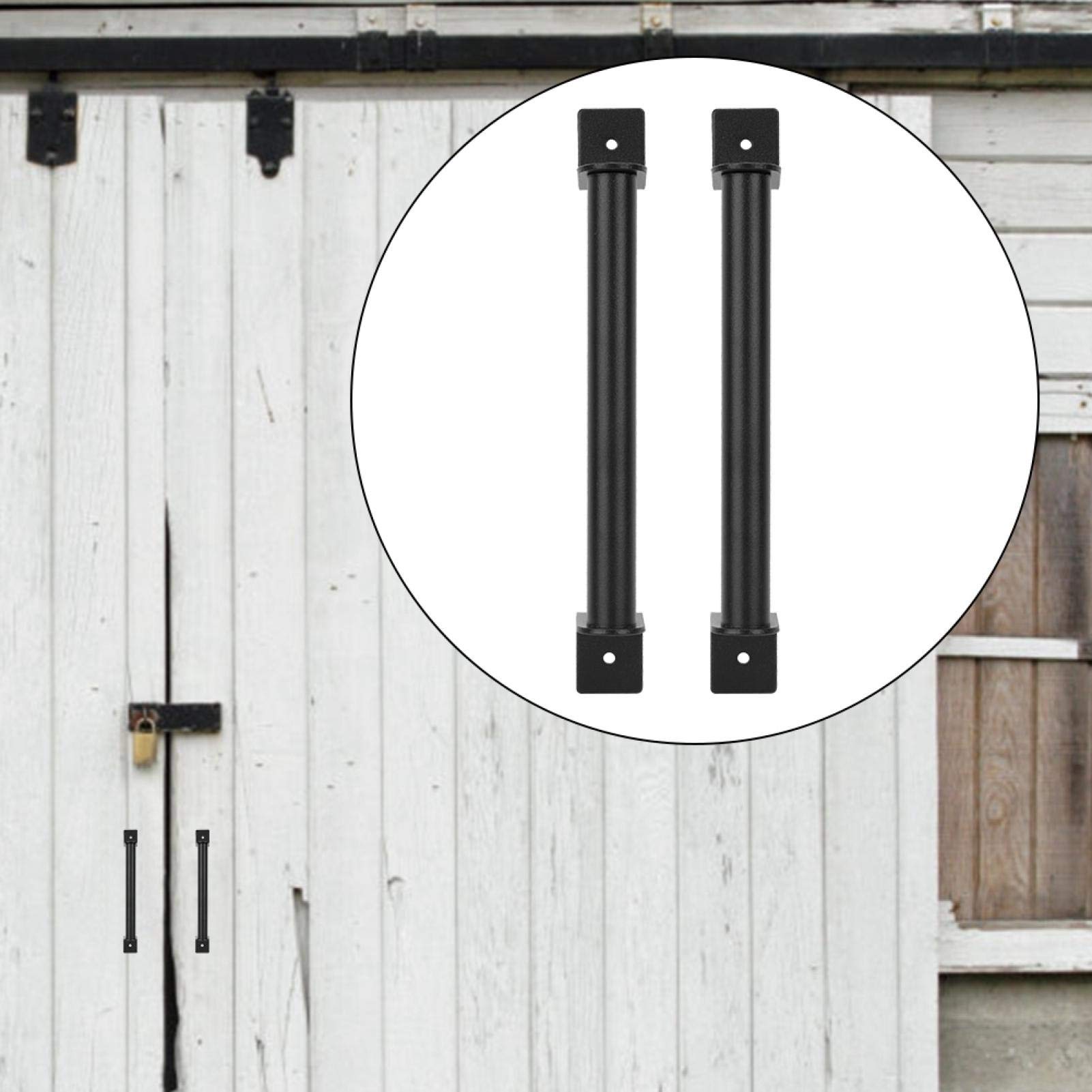 Premium Carbon Steel Door Handle 9.06 x 2.05 Inch - Heavy Duty Anti-Slip Pull Handle with Comfort Grip for Barn Doors, Closet Doors & Cabinets - Durable Hardware for Home, Office and Commercial Use