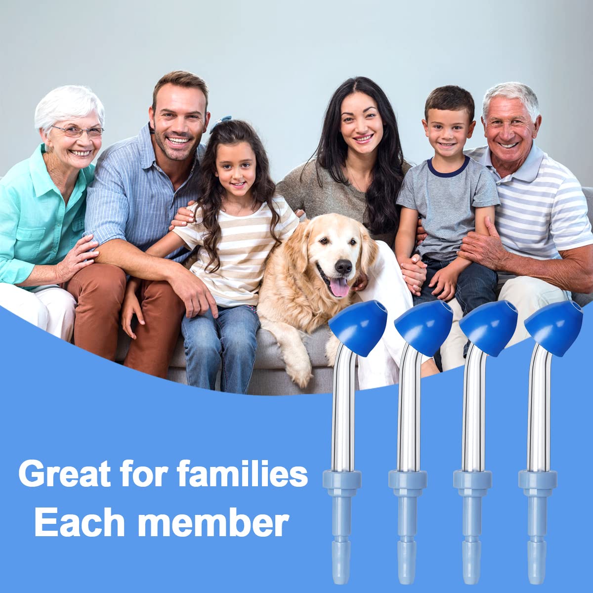 4 Pcs Nasal Irrigation Kit for Waterpik - Nose Cleaner with Saline Solution for Sinus Rinse, Allergy Relief & Nasal Hygiene - Perfect for Daily Nasal Care & Congestion Relief