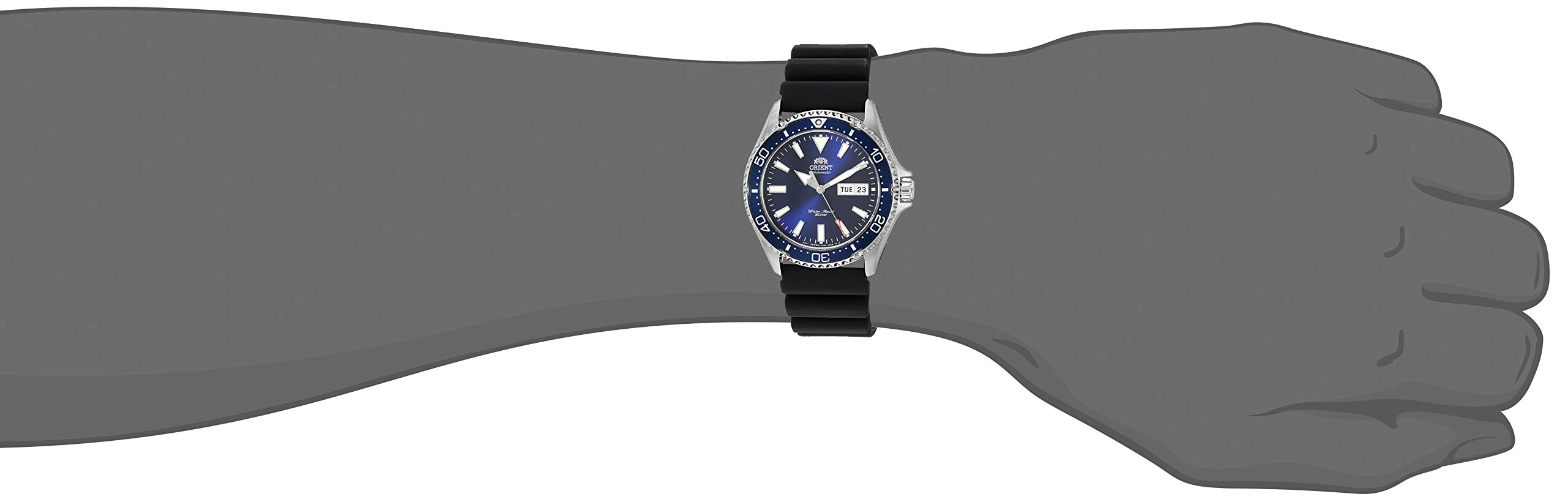 Orient Men's Kamasu Stainless Steel Japanese Automatic Diving Watch - 200M Water Resistant, Luminous Hands, for Scuba Diving & Water Sports