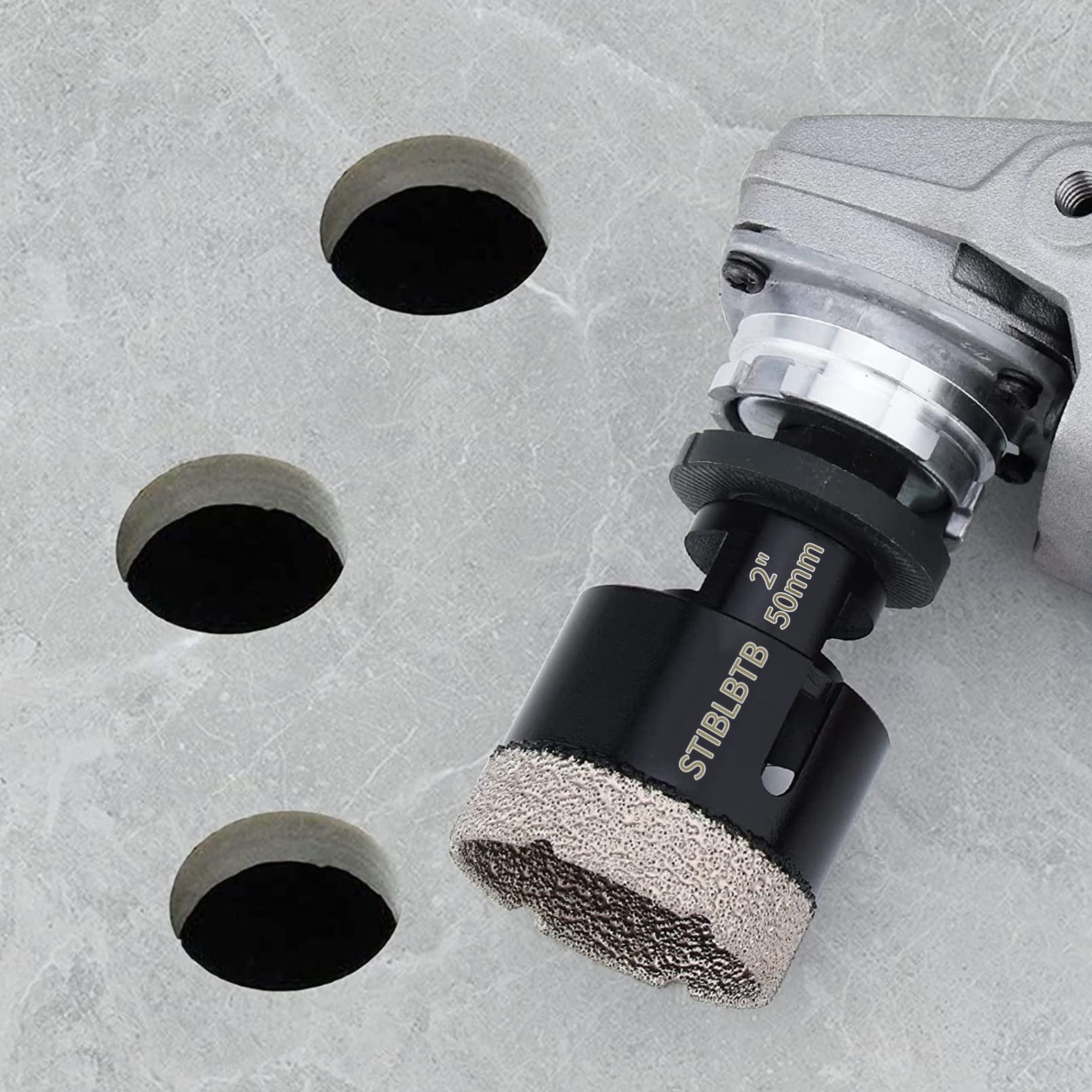 Premium Diamond Core Drill Bit Set - 7pc Tile Hole Saw Kit (20/25/35/50mm) with Diamond Milling Bit & Beveling Chamfer Bits for Porcelain, Ceramic, Granite | Perfect for Bathroom Renovation, Kitchen Backsplash & Stone Countertop Installation