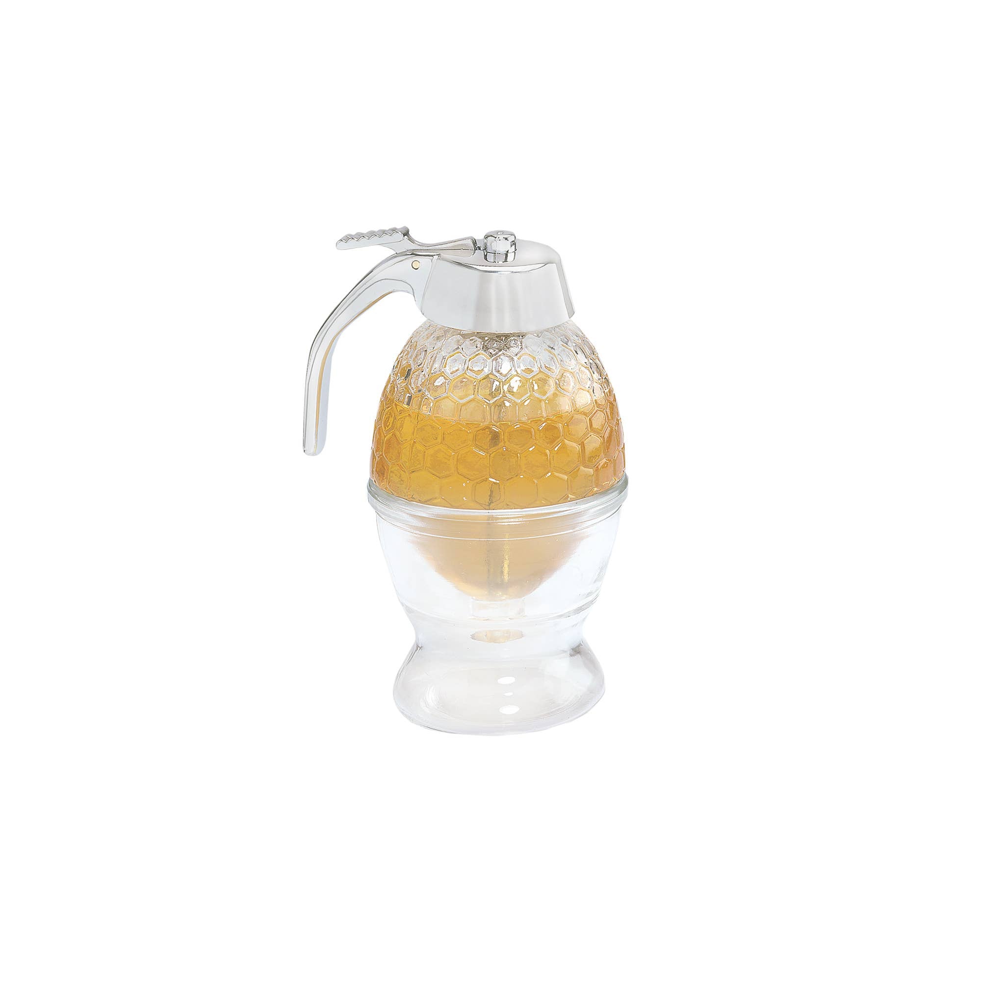 Premium Glass Honey & Syrup Dispenser with Drip-Free Spout - Perfect for Pancakes, Waffles, Tea & Coffee - Elegant Kitchen Accessory for Home & Restaurants