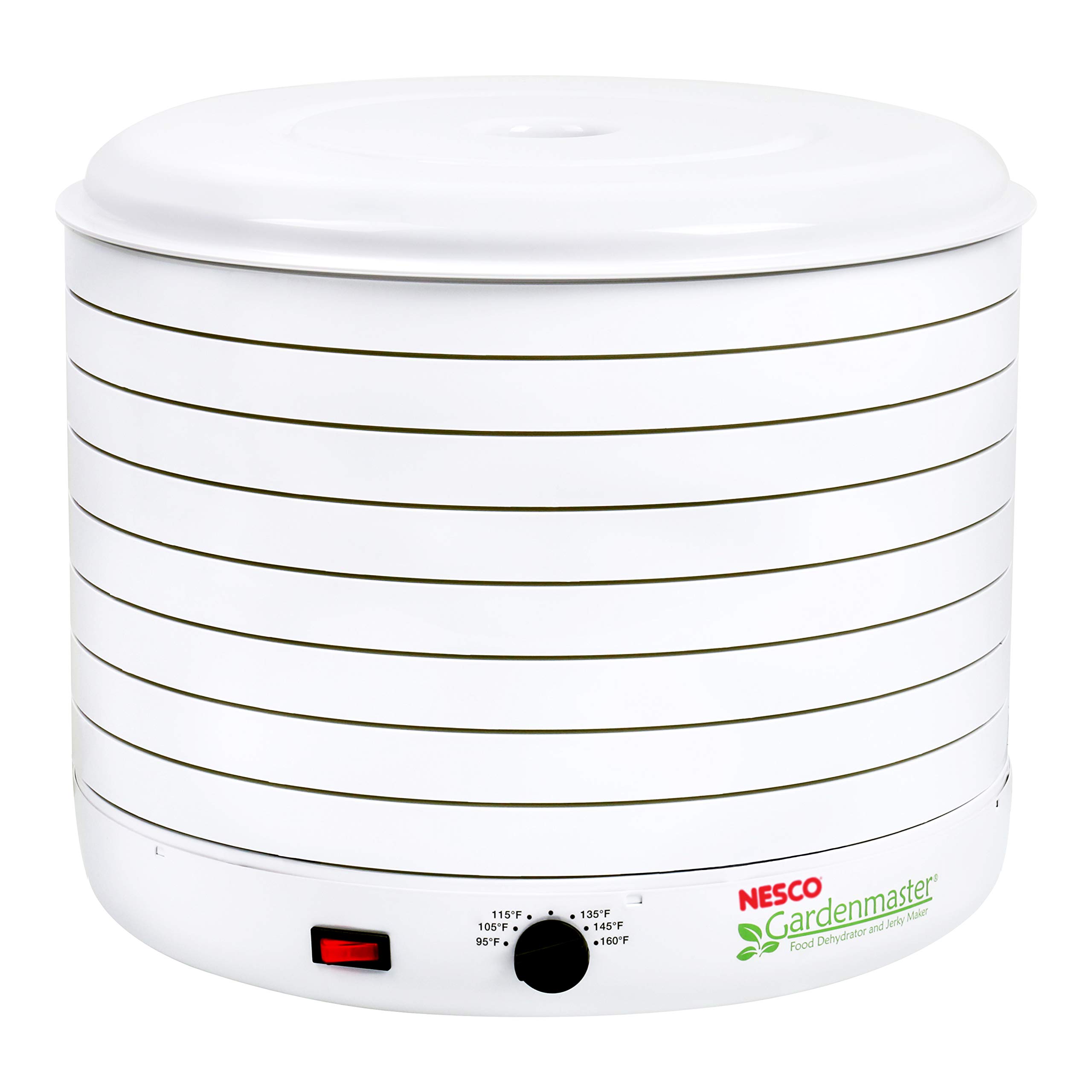 Nesco FD-1018A Gardenmaster Pro Food Dehydrator for Jerky, Fruit, and Healthy Snacks | White Electric Food Dryer | Includes 2 NESCO LM-2-6 Round Plastic Mesh 13.5