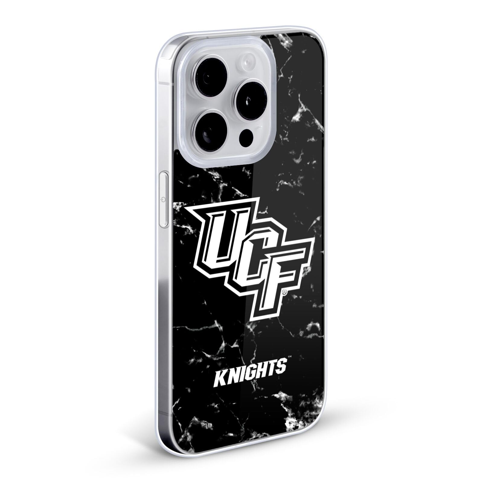 UCF Knights iPhone X/Xs Case - Officially Licensed University of Central Florida Black & White Marble Soft Gel Cover - Slim Protective Phone Case for School, Game Day & Alumni Pride