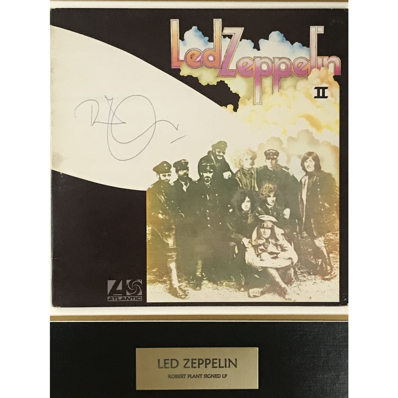 Authentic Led Zeppelin II Album Signed by Robert Plant with Epperson COA - Rare Collectible Vinyl Record for Music Memorabilia Fans & Home Decor