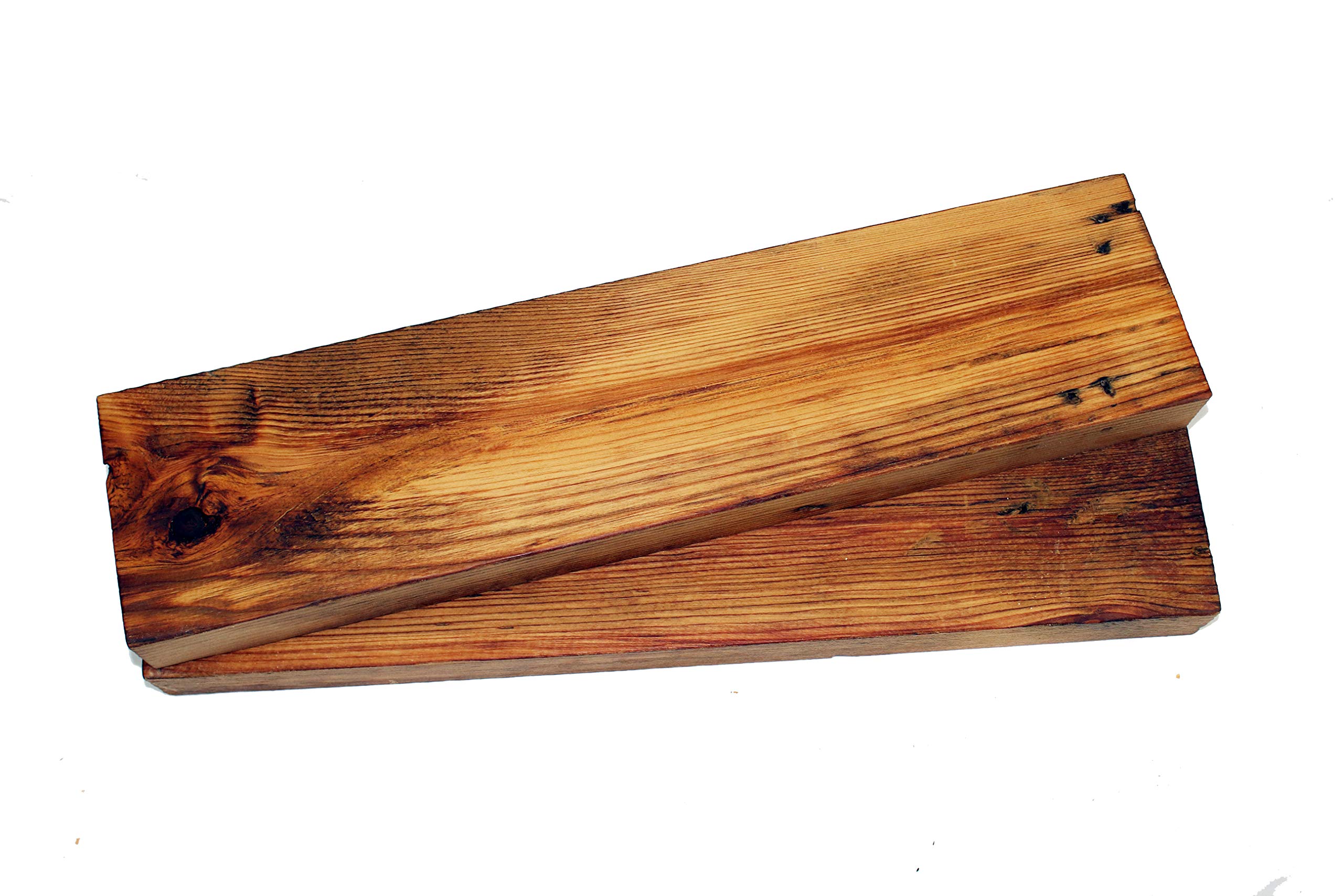 Reclaimed Wood Wall Shelves Set of 2 - Rustic Modern Timber Craft Floating Shelves (24