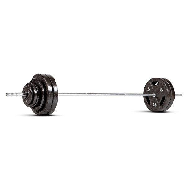 Marcy Classic 160lb Standard Barbell Weight Set with Olympic Bar - Home Gym Equipment for Strength Training & Muscle Building | Perfect for Beginners & Advanced Lifters