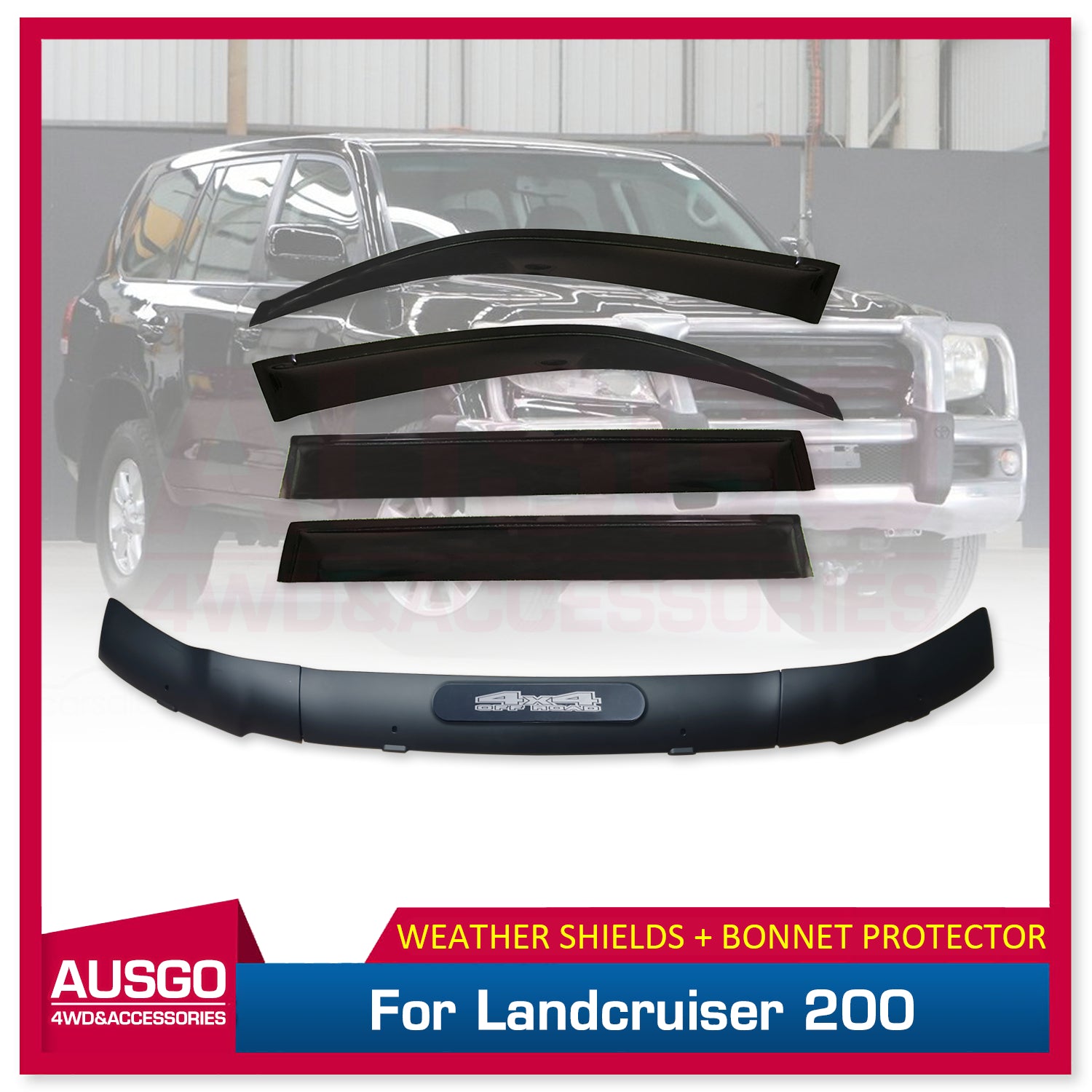 Weather Shields & Bonton Protector for Toyota Land Cruiser 200 LC200 (2007-2015) - Durable Car Accessories for Rain & Sun Protection - Perfect for Off-Road Adventures & Daily Commuting