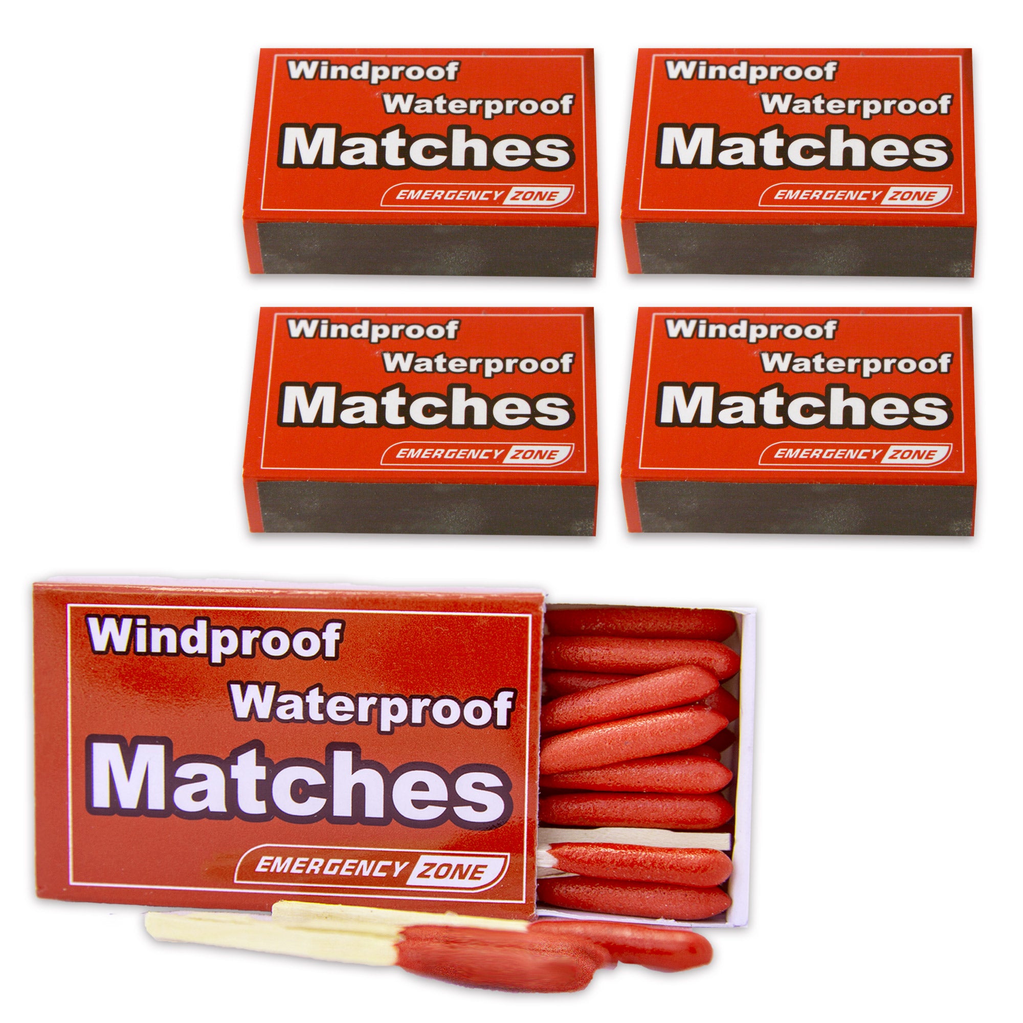 Waterproof & Stormproof Matches - All-Weather Survival Matches for Camping, Hiking, Emergency Kits & Outdoor Adventures