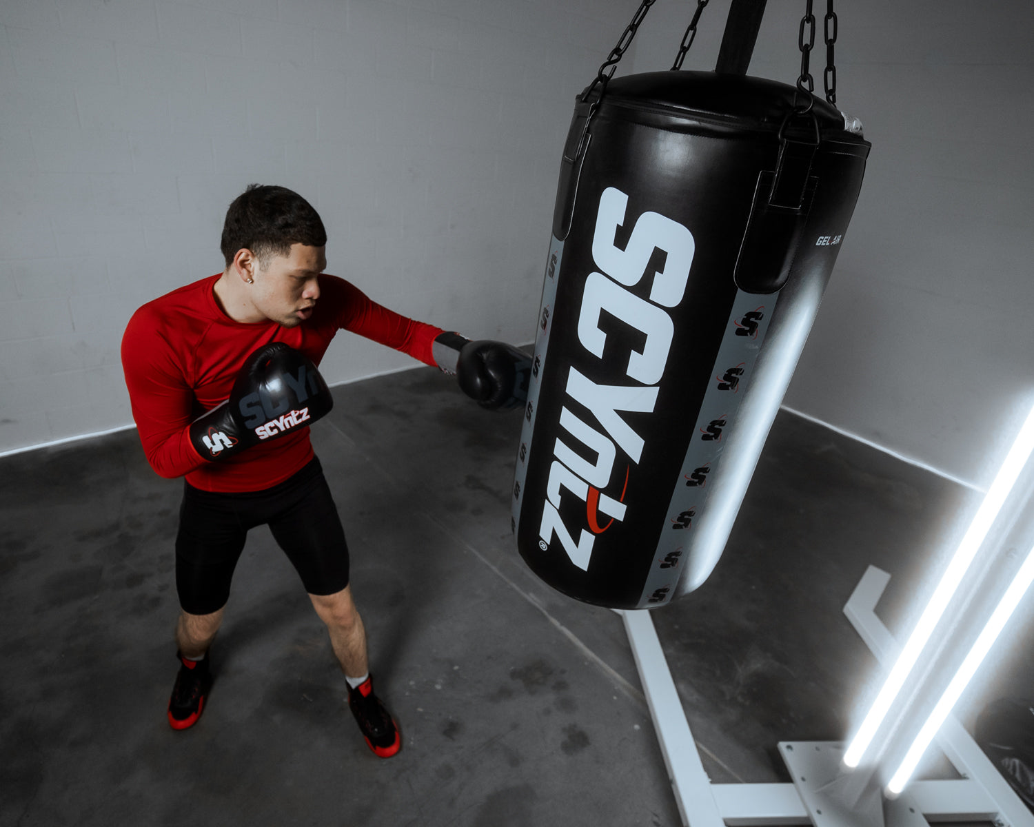 Premium SCYntz Leather Sparring Boxing Gloves for Training & MMA - Heavy Bag Workouts, Kickboxing, Muay Thai & Martial Arts Practice