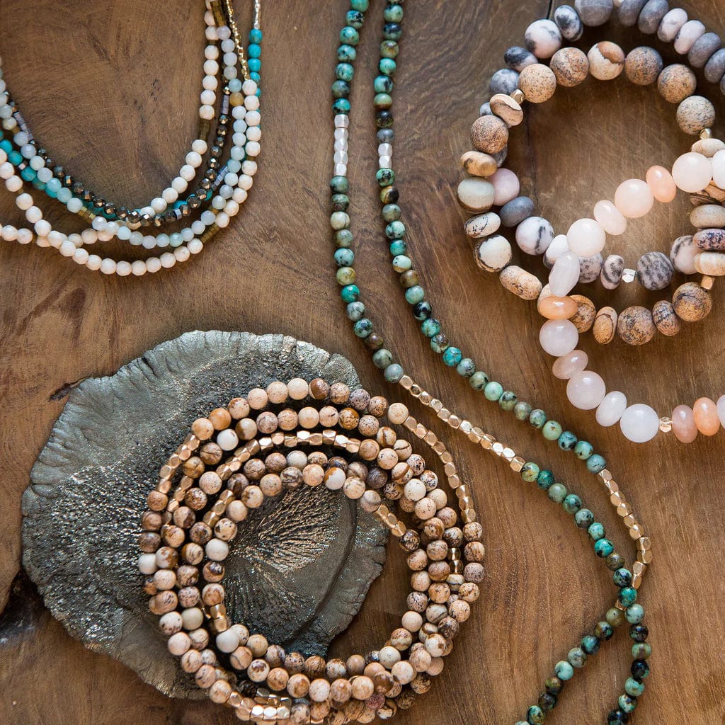 African Turquoise Jasper Wrap Bracelet for Transformation & Healing – Perfect for Meditation, Yoga, and Spiritual Growth