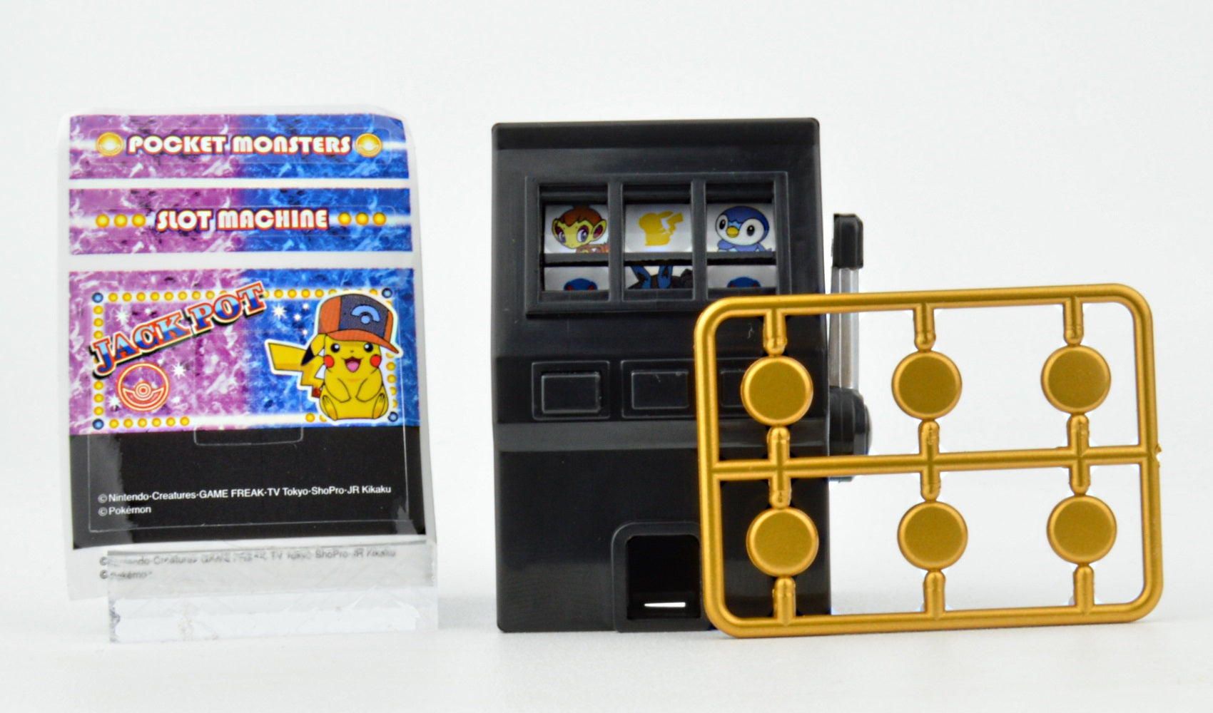 Takara Tomy Pokemon I Choose You The Movie Pikachu Mini Slot Machine Toy - Fun Collectible Gift for Pokemon Fans & Movie Lovers - Perfect for Game Nights, Birthday Parties & Anime Collections