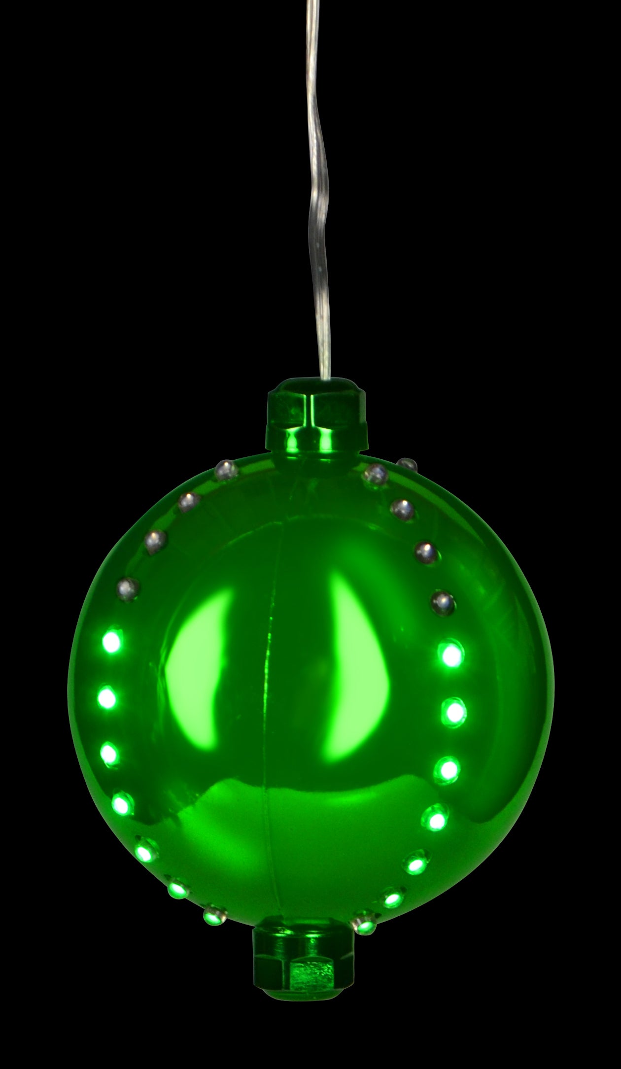 4 Pack Round LED Snowfall Hanging Ornaments - Christmas Tree Decorations with Warm White Lights for Indoor/Outdoor Holiday Decor (Home, Party, Garden)