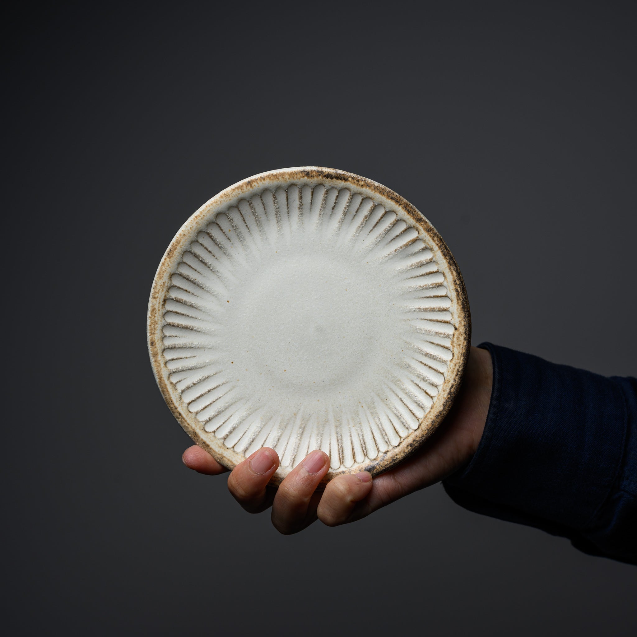 Wakasama Kiln Antique Slimline Plate - 14.5 cm Handcrafted Ceramic Dish | Perfect for Japanese Tea Ceremony, Sushi Serving & Home Decor