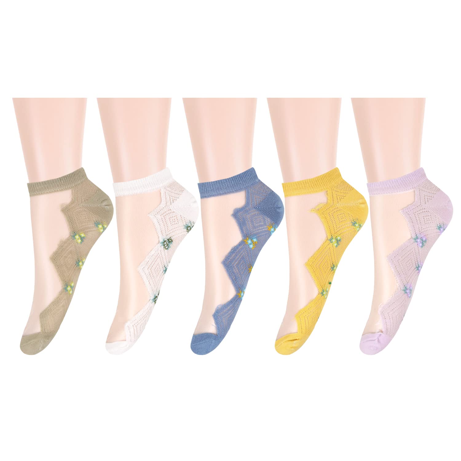Benefeet Sheer Ankle Socks for Women - Thin Lace Nylon Summer Socks for Casual & Dress Wear
