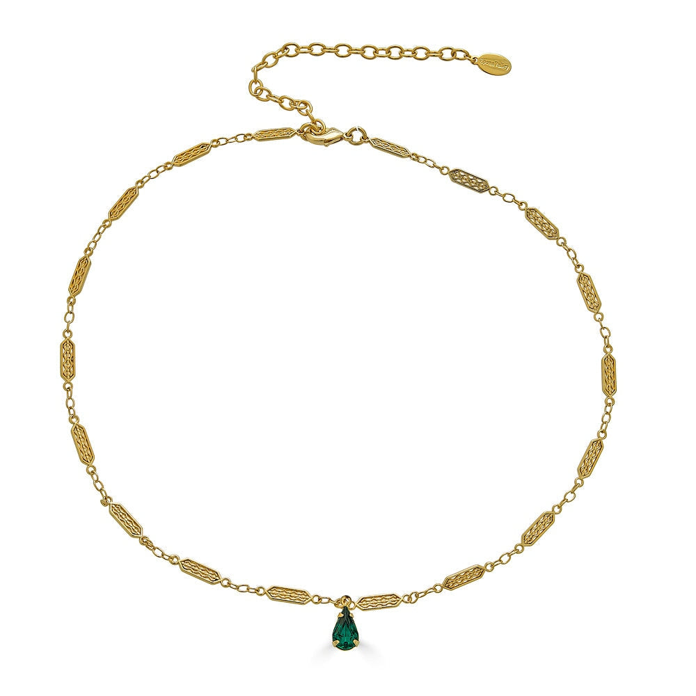 Isabella Drop Necklace - Elegant Gold Pendant for Women | Perfect for Weddings, Parties & Everyday Wear