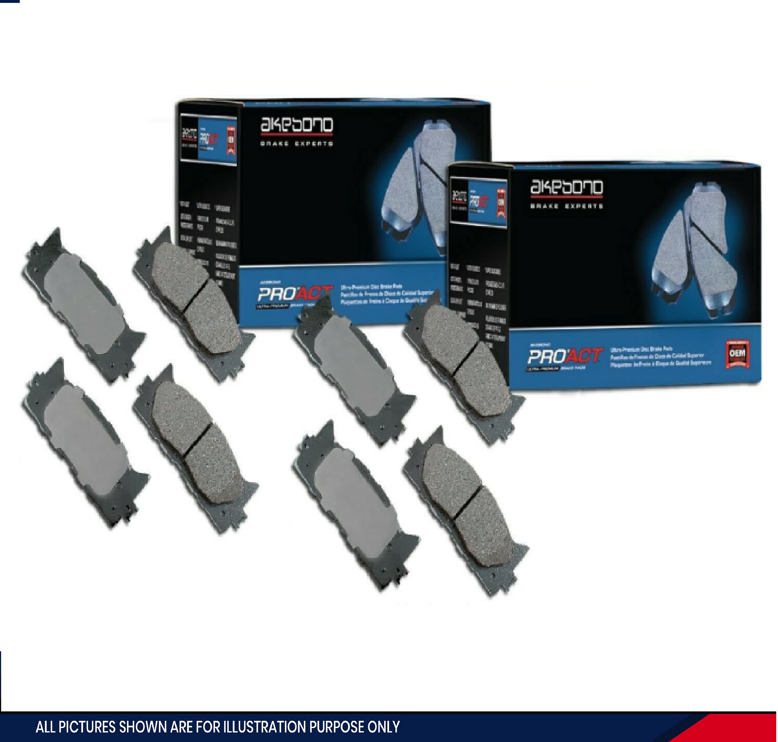 Akebono Front & Rear Brake Pads for Dodge Charger Challenger Chrysler 300 - High Performance Ceramic Brake Pads for Smooth Stopping & Reduced Noise | Perfect for Daily Driving & Performance Upgrades