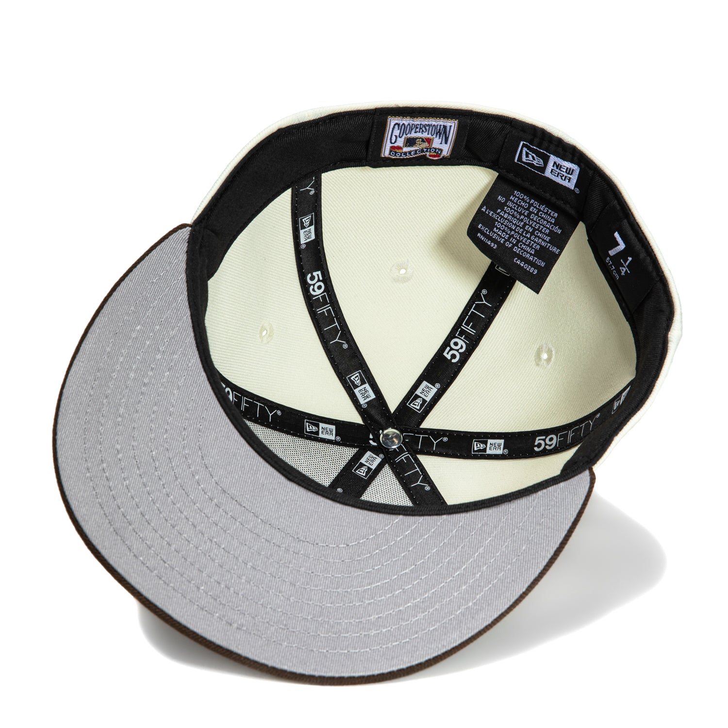 New Era 59Fifty Arizona Diamondbacks MLB Baseball Cap with Inaugural Patch - White & Brown Snapback Hat for Men, Women | Game Day, Sports Fan Gift, Casual Wear