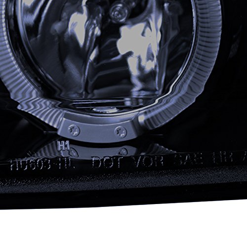 Spec-D Tuning 2LHP-MST99G-TM Glossy Black Halo LED Projector Headlights for Ford Mustang - Upgrade Your Ride with Stylish Lighting for Night Driving & Car Shows