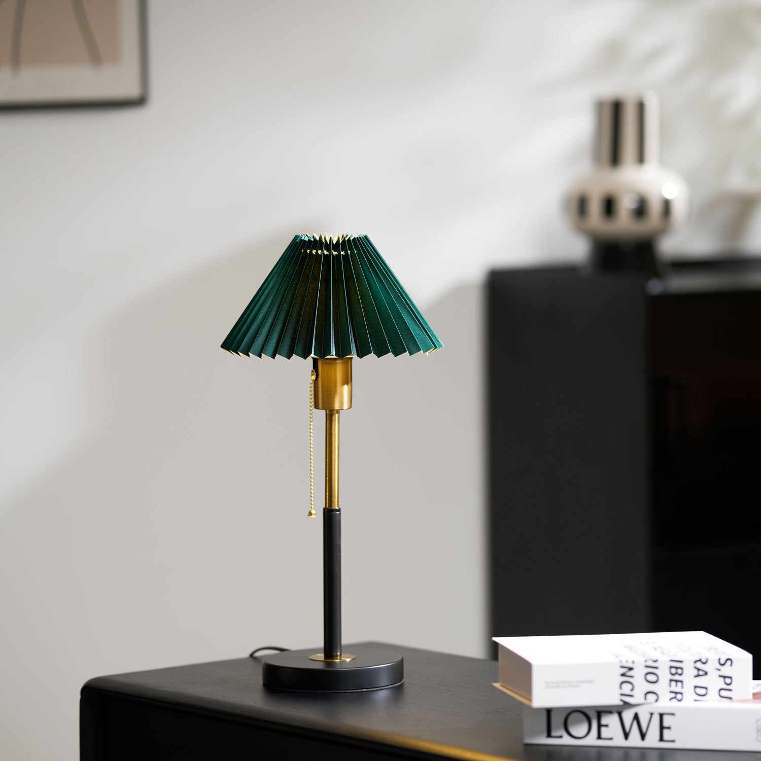 Lumi Pleated Table Lamp - Modern LED Desk Light for Bedroom, Office & Living Room - Adjustable Brightness & Warm White Light for Reading & Relaxation