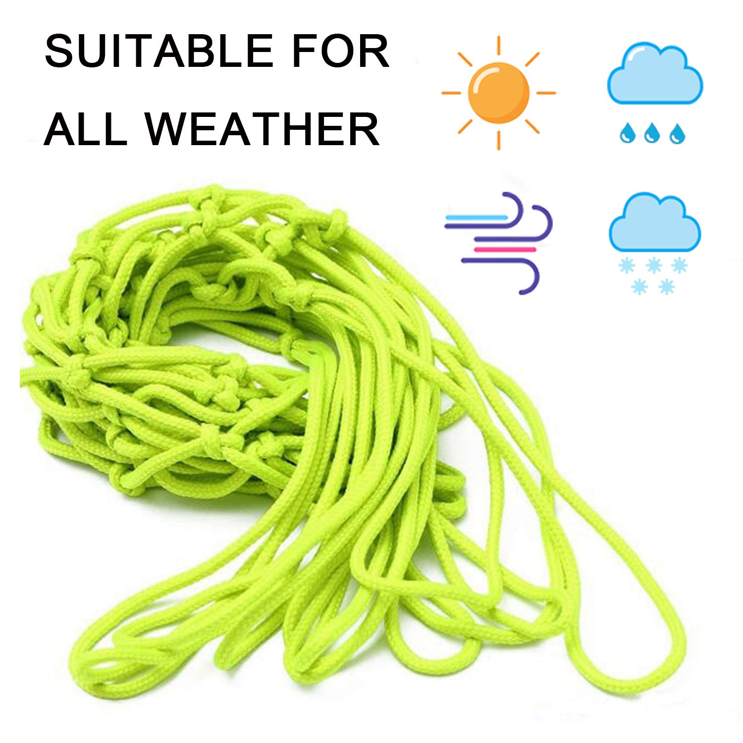 Premium Glowing Basketball Net - All-Weather, Anti-Whip for Indoor/Outdoor Courts | Night Play