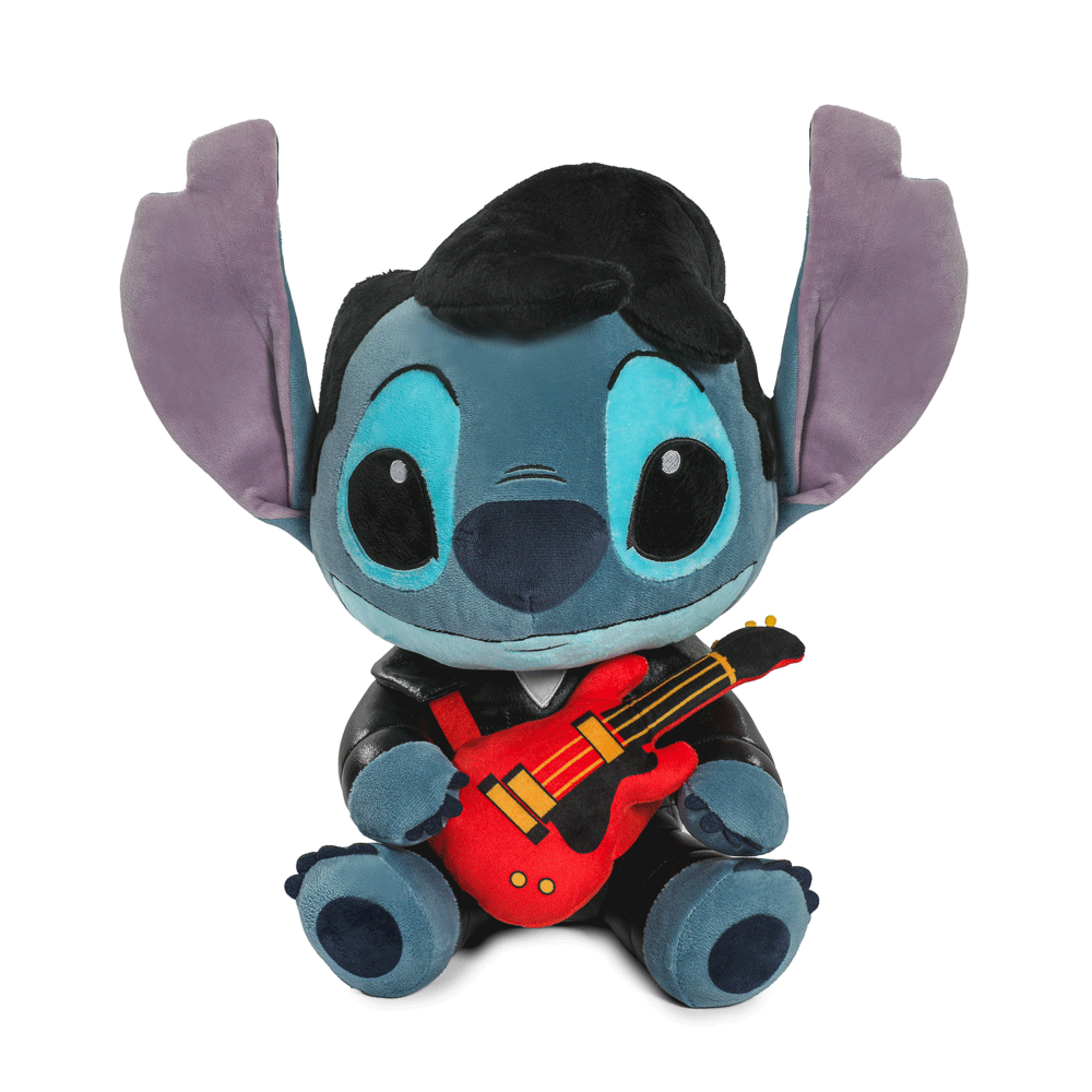 Disney Stitch & Elvis HugMe Plush Toy with Shake Action - Cute Collectible Stuffed Animal for Kids, Gifts, and Disney Fans | Perfect for Bedroom Decor, Birthday Presents, and Anime Lovers