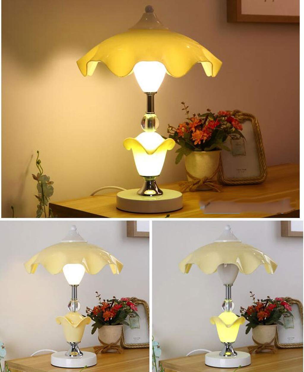 Double Lamp Kids Study Desk Light with Metal Base & Acrylic Shade - Adjustable LED Reading Lamp for Children's Room (Yellow) - Perfect for Homework, Reading & Nighttime Study Sessions