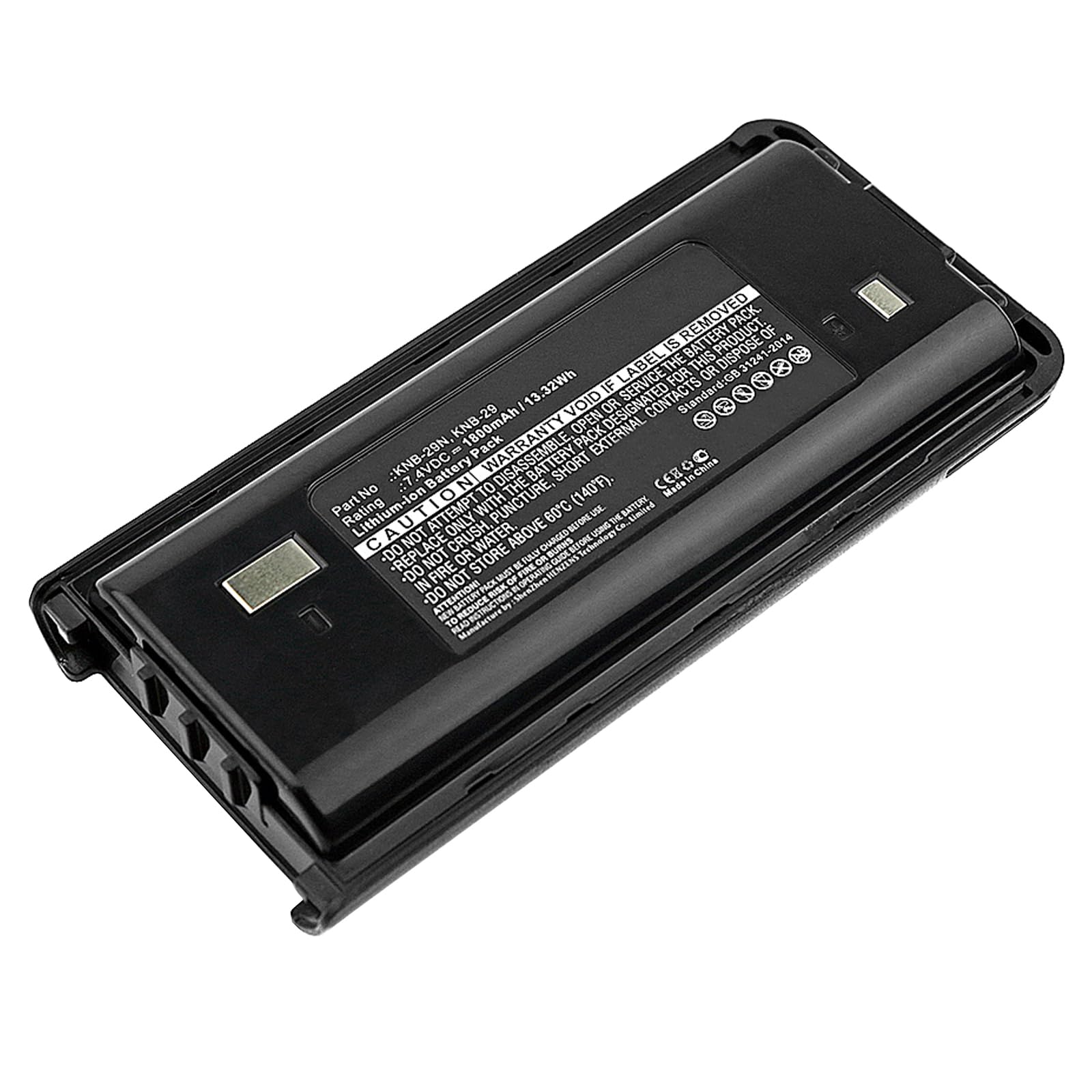 Synergy Digital 2-Way Radio Battery - 1800mAh Li-ion 7.4V Replacement for Kenwood TK-3307M2 & KNB-29 | Long-Lasting Power for Security, Construction, and Outdoor Adventures