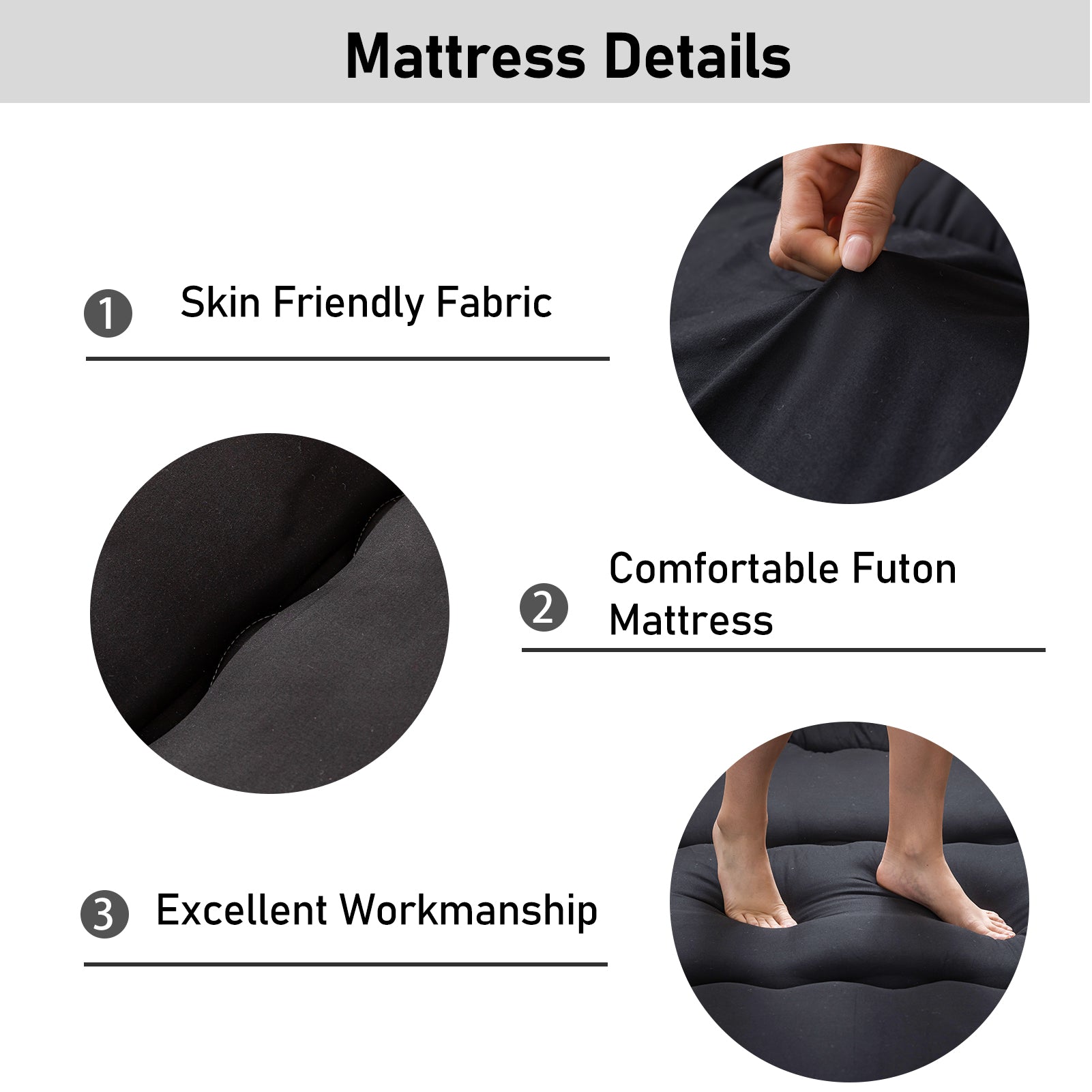 MAXYOYO Japanese Style Futon Mattress - Foldable Floor Mattress, Tatami Mat for Bedroom, Living Room & Guest Room | Comfortable Sleeping & Lounging