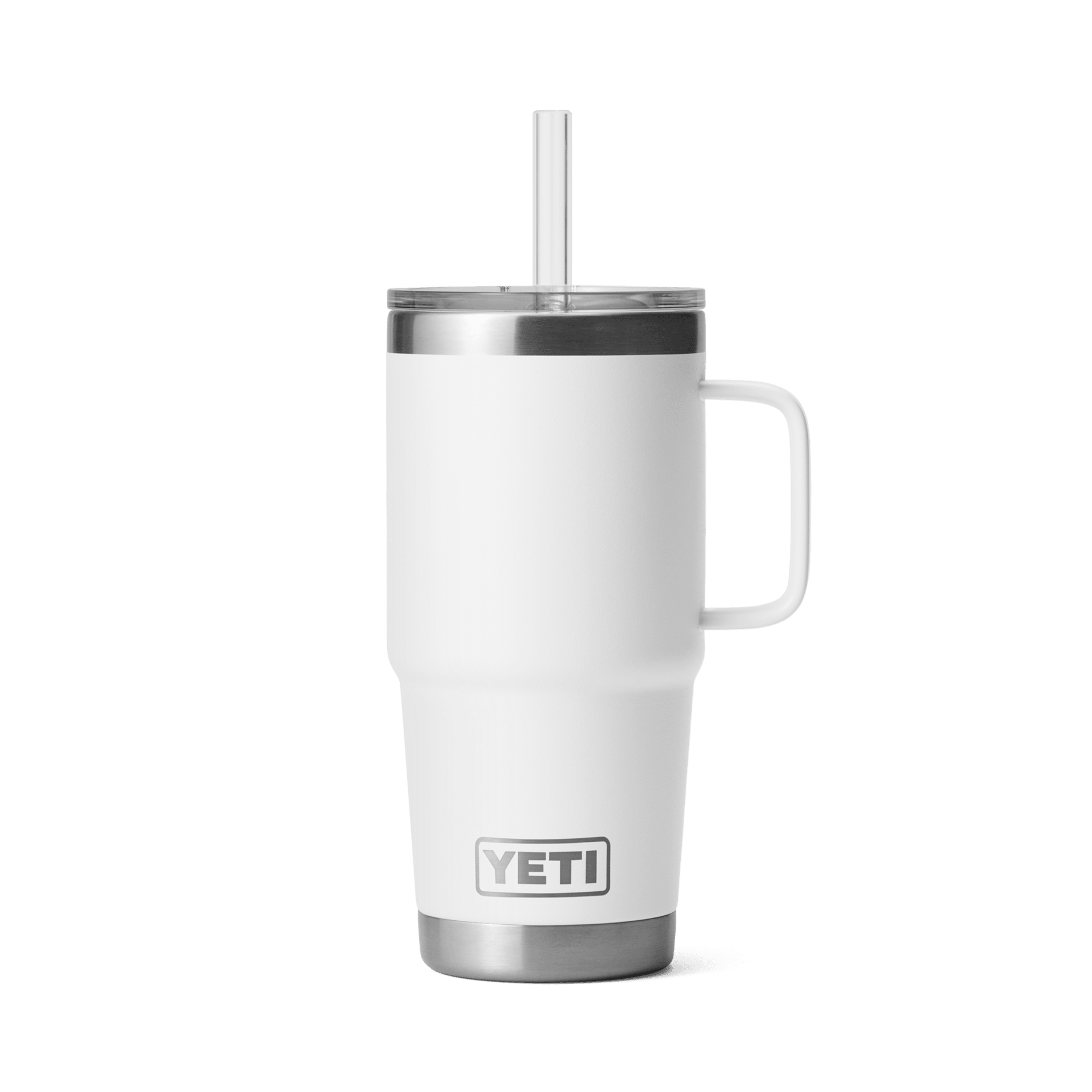 Rambler® 25 oz Insulated Stainless Steel Tumbler with Straw Lid - White | Keeps Drinks Cold for Hours | Perfect for Outdoor Activities, Camping & Office Use