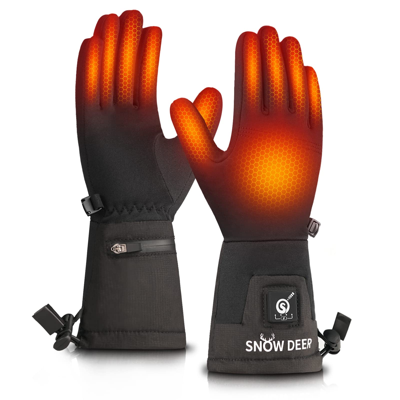 Rechargeable Heated Gloves for Men & Women - Battery-Powered Winter Glove Liners for Motorcycle Riding, Skiing & Snow Sports | Cold Weather Hand Warmers