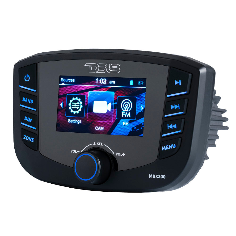 Premium Marine Headunit with TFT Screen - 3 Zones, 4V Output, Bluetooth, RDS, 4x50W - Perfect for Boats, Yachts & Watercraft Audio Systems
