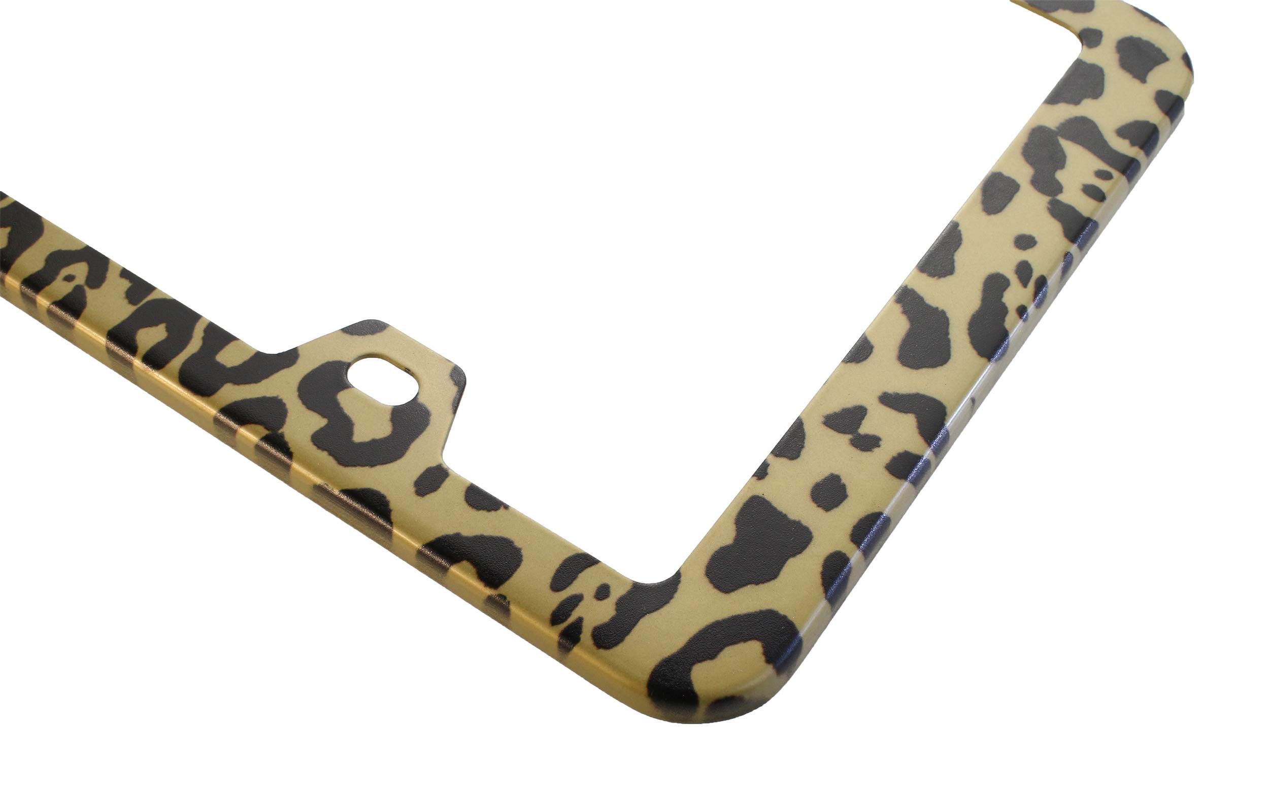 201 Stainless Steel License Plate Frame - Love Leopard Design with Matte Gold Finish | Durable Car Accessory for Customization & Personalization | Perfect for Cars, Trucks & SUVs
