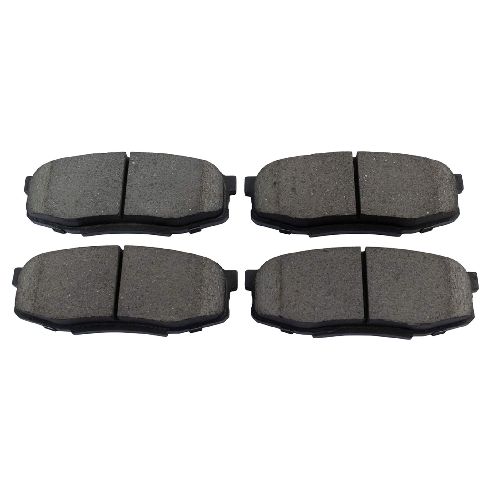 Premium TRQ Ceramic G-Coated Rear Brake Pad & Rotor Kit with Caliper - Compatible with 2008-2015 Toyota Sequoia & 2007-2015 Tundra - Smooth Stopping Power for Highway Driving & Heavy Loads